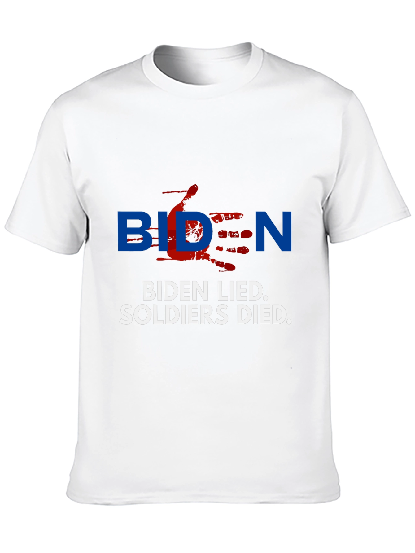 Black Biden Lied Soldiers Died T-Shirt view 10