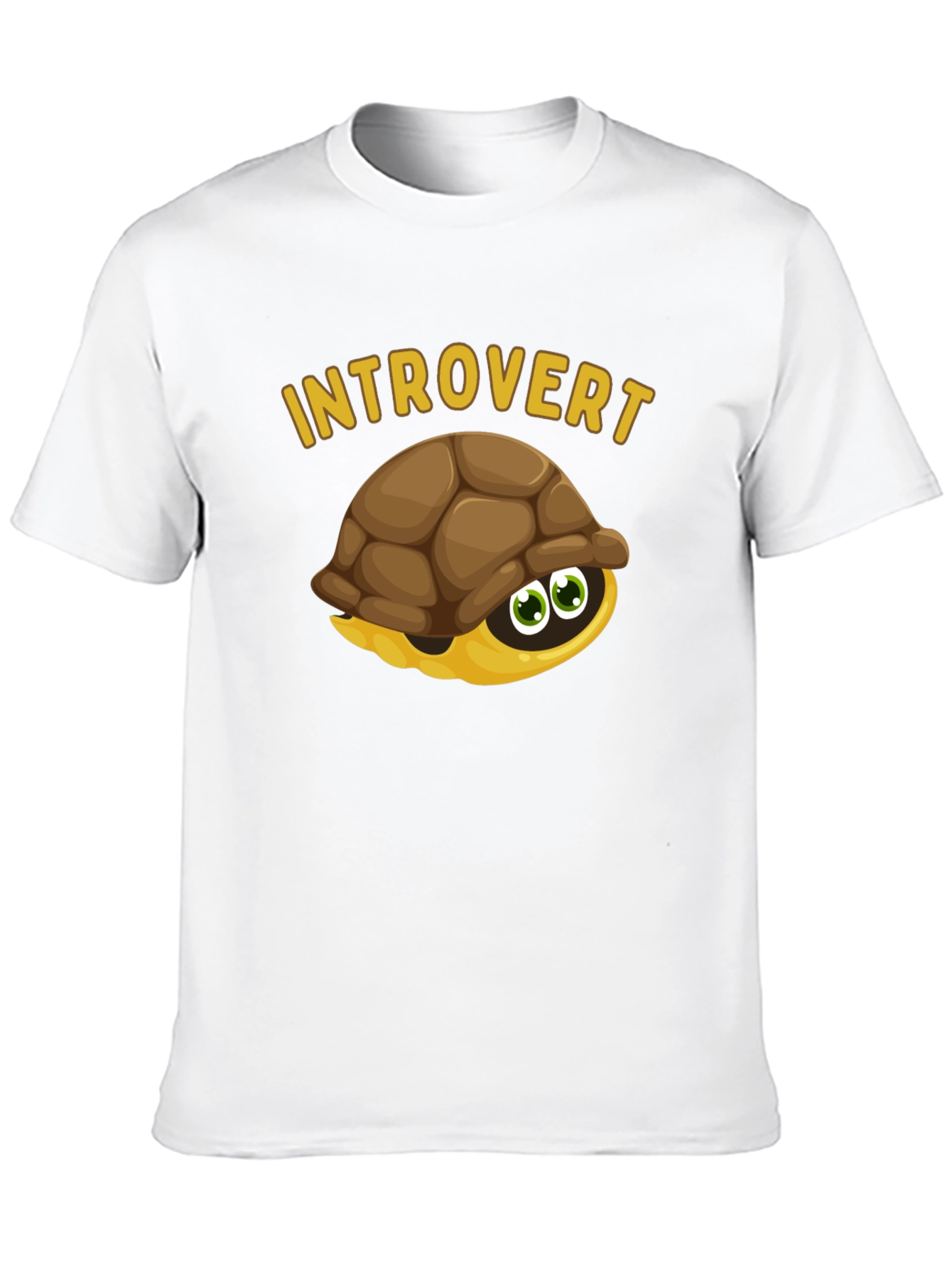Black Introvert Turtle Graphic Tee - Funny Animal Humor T-Shirt view 10