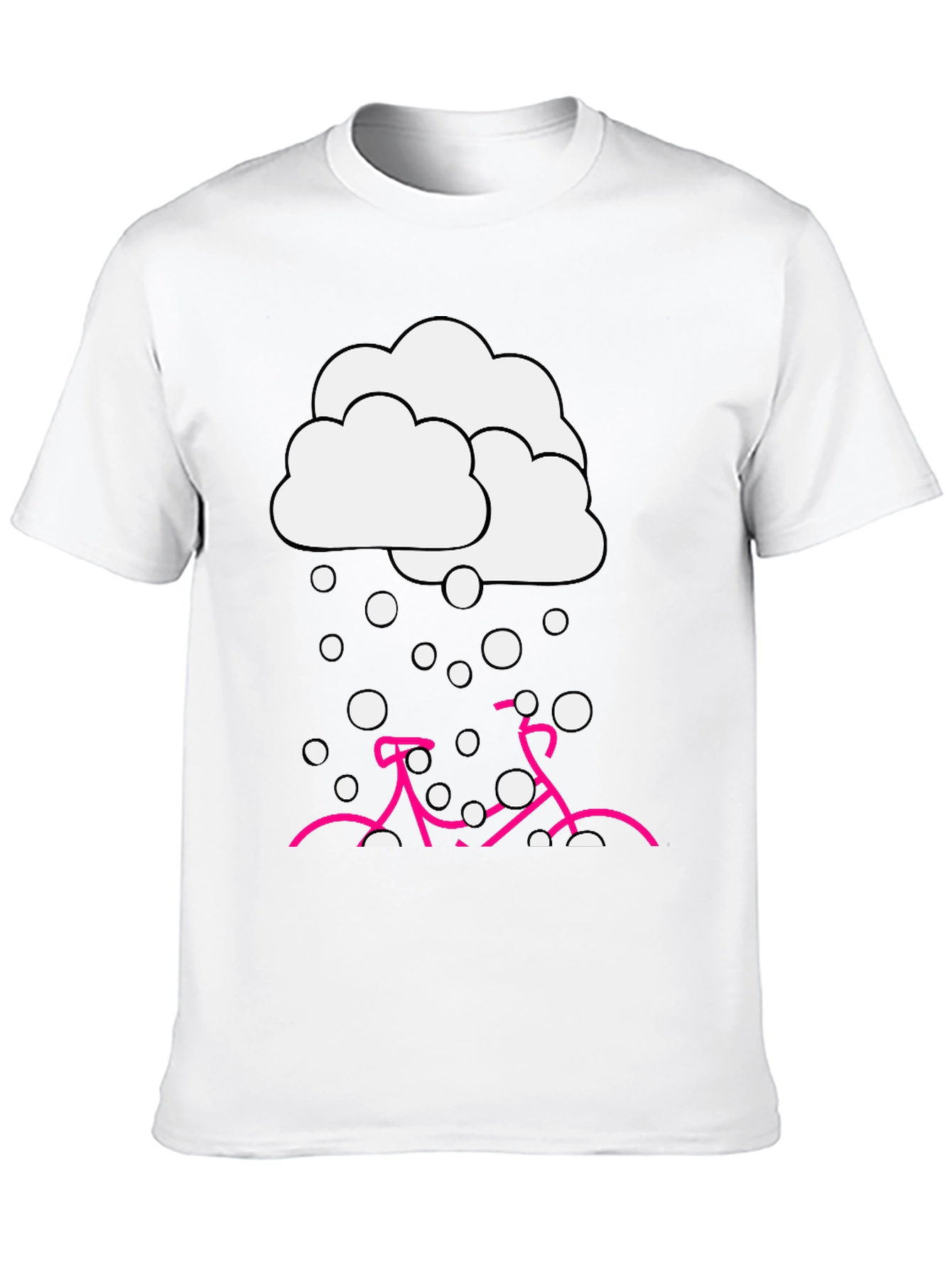 Snowy Bike Graphic Tee - Black Cotton Blend - 10