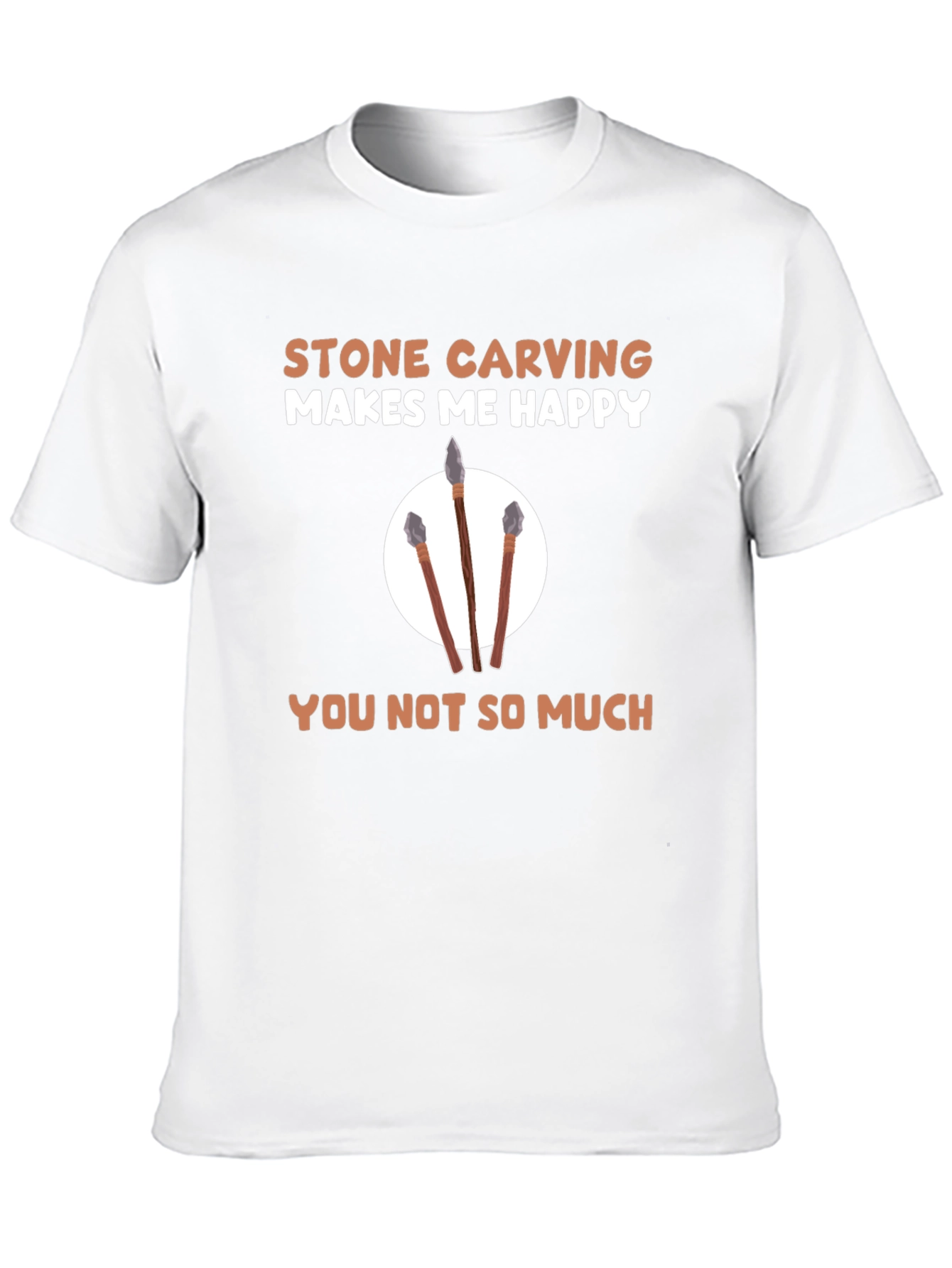 Black Stone Carving Makes Me Happy T-Shirt view 10