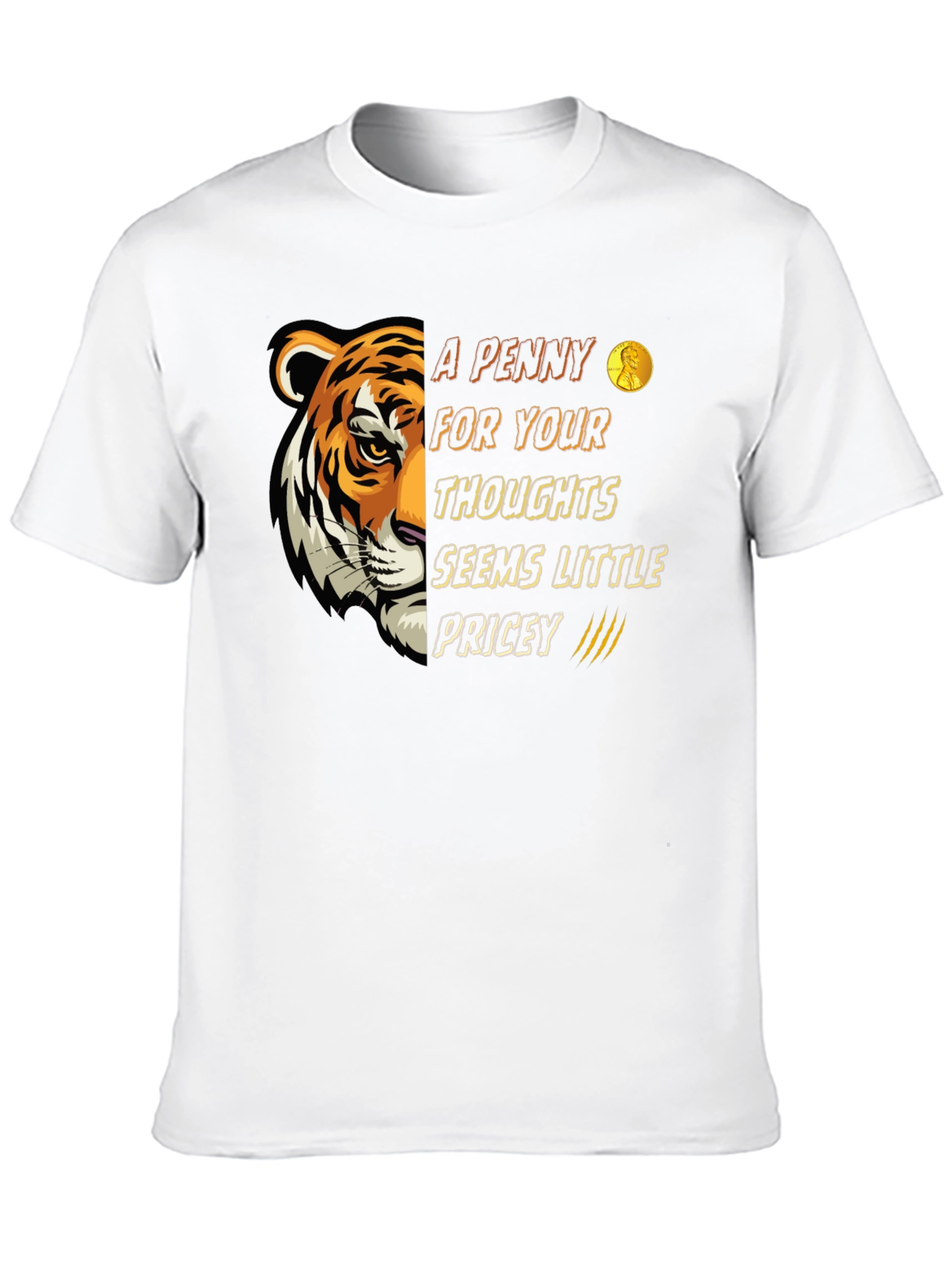 Black A Penny For Your Thoughts Tiger Graphic T-Shirt view 10