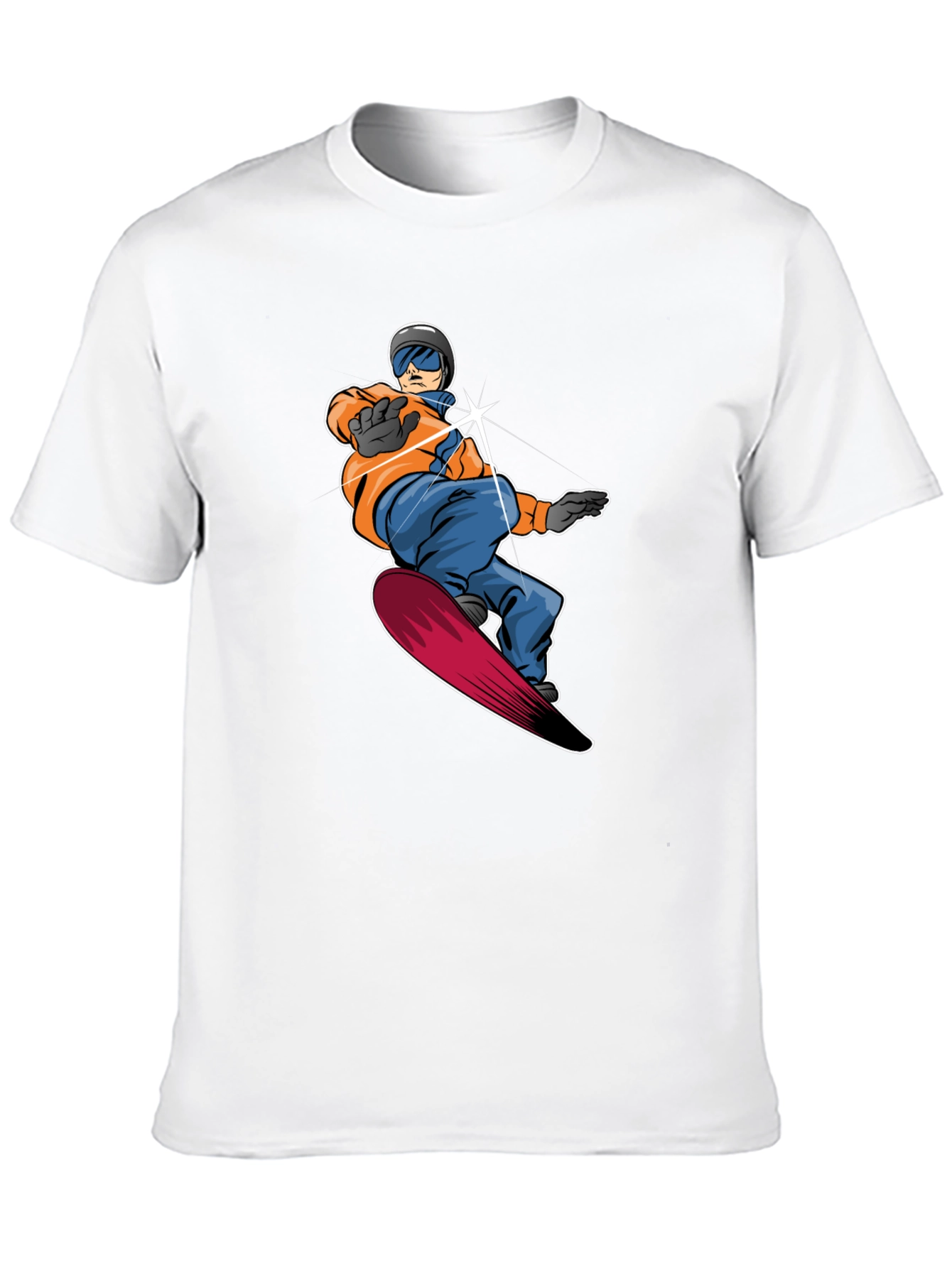 Black Cool Snowboarder Graphic Tee - Black Cotton view 10