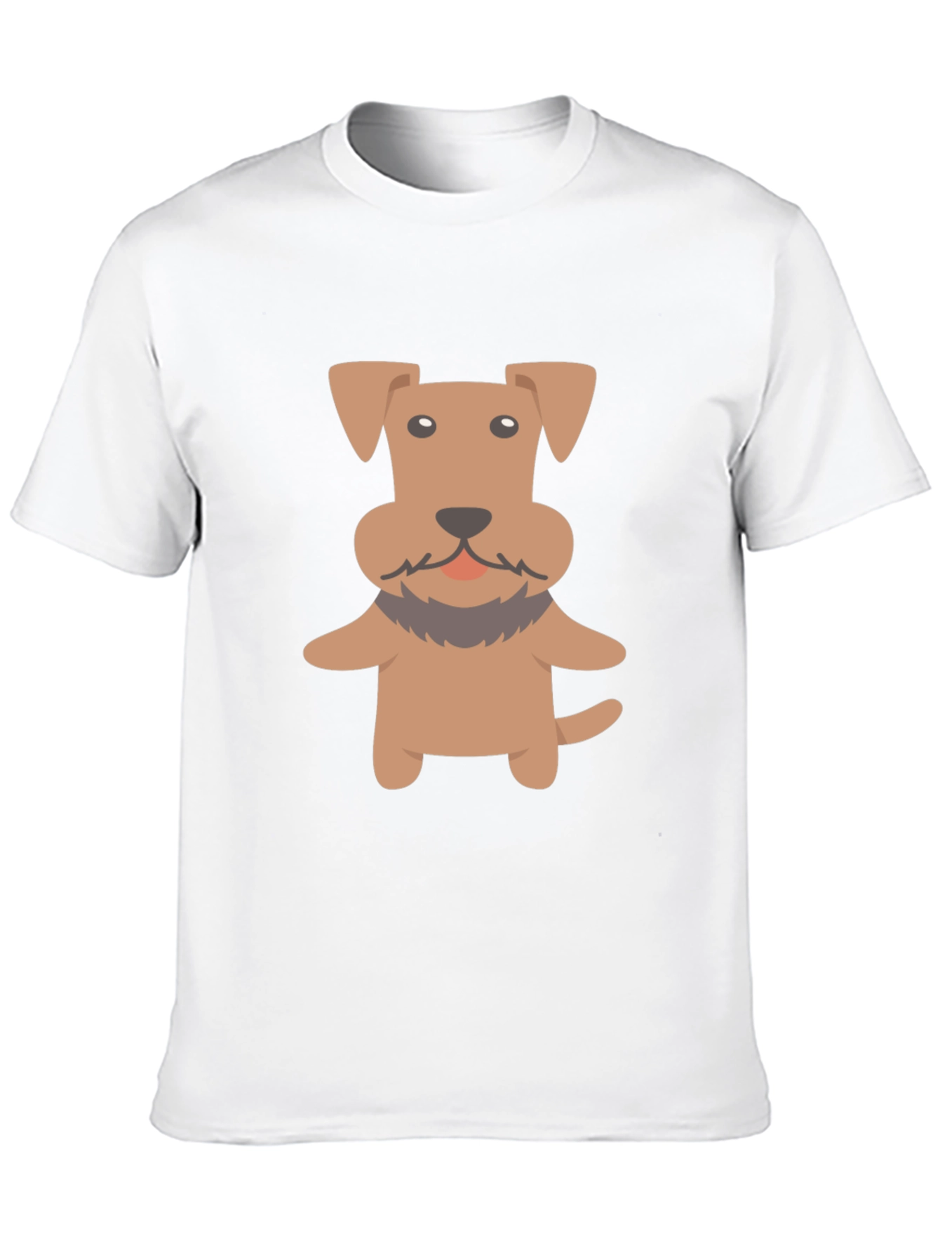 Black Cartoon Dog Graphic T-Shirt - Black Cotton Tee view 10