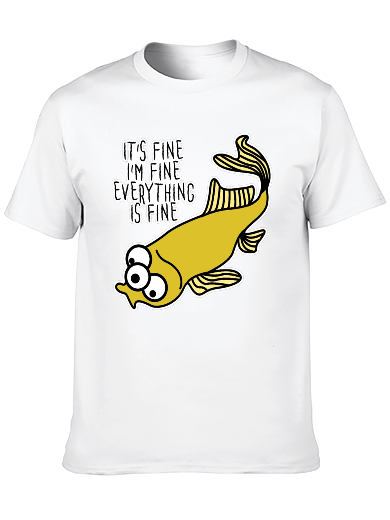 Black It's Fine Fish Graphic Tee view 10