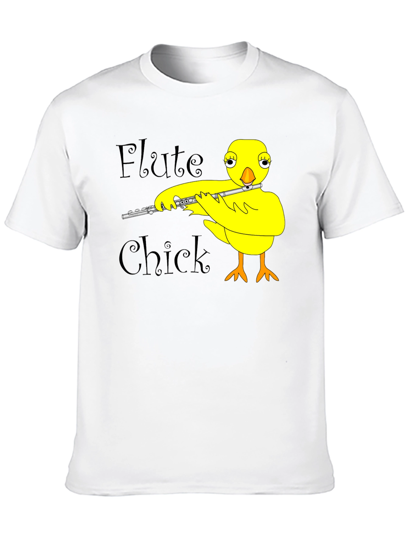 Black Flute Chick Black T-Shirt view 10