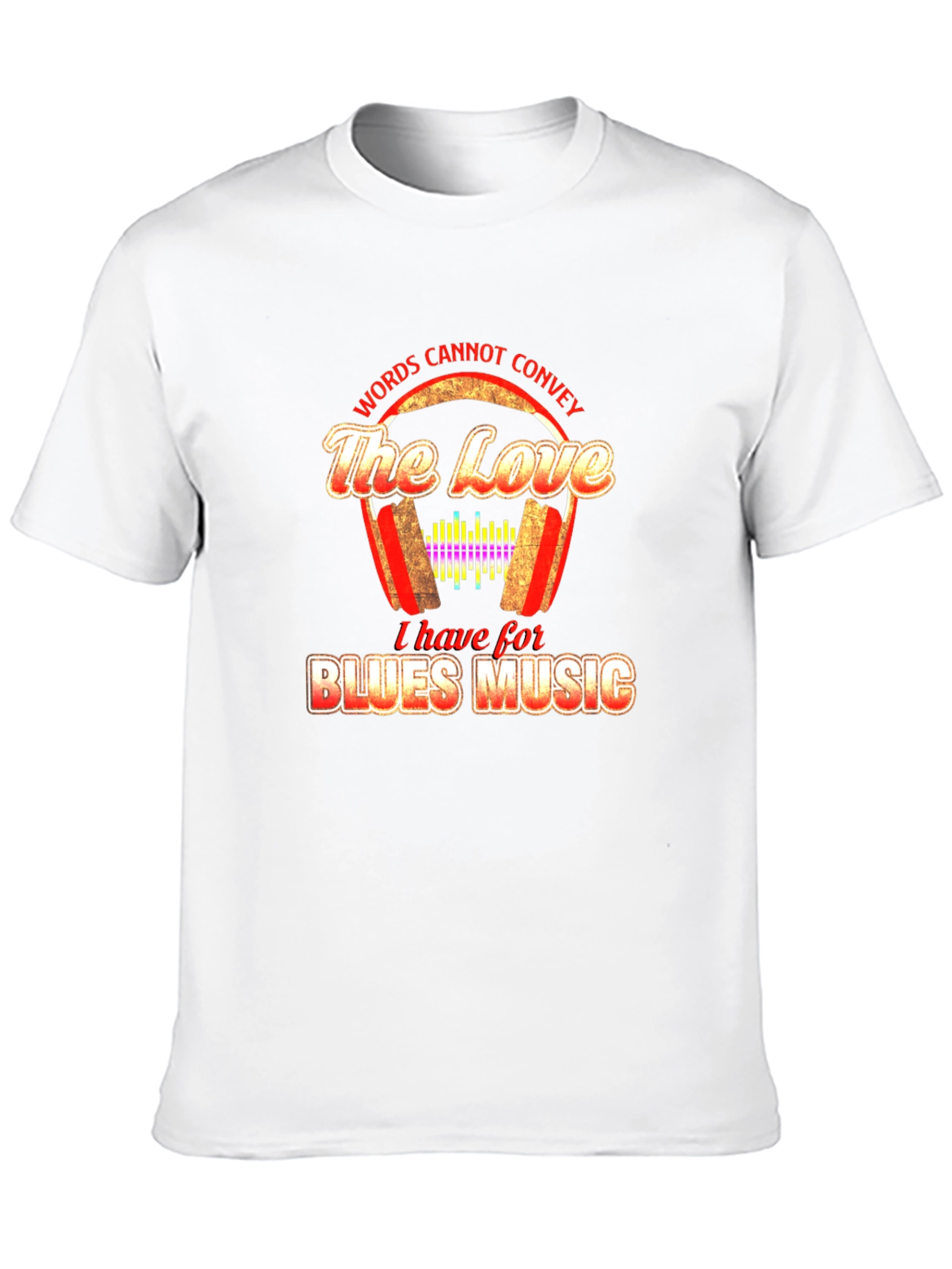 Black Blues Music Lover T-Shirt: Words Cannot Convey the Love view 10