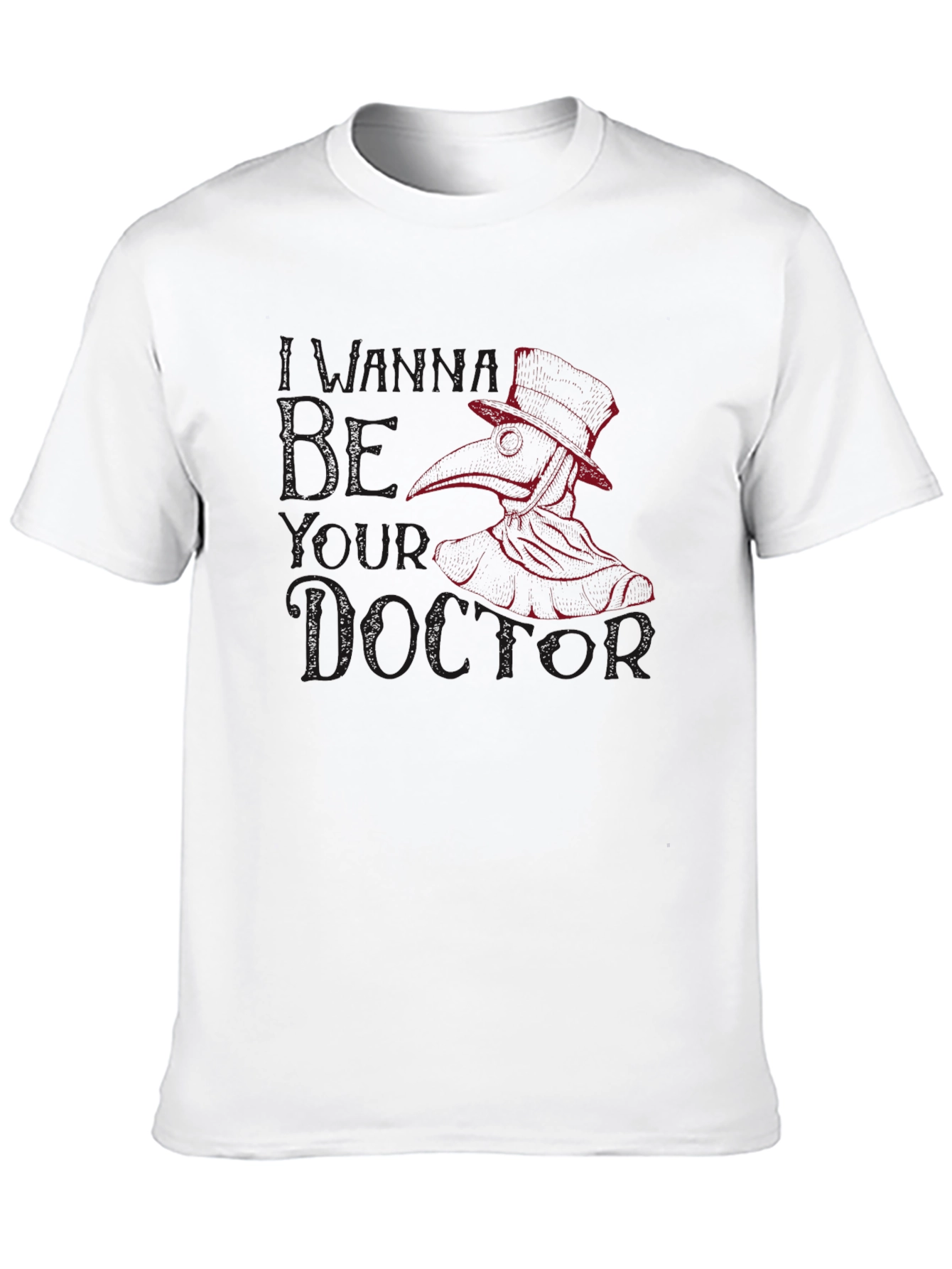 Black Plague Doctor Graphic Tee - Black T-Shirt view 10