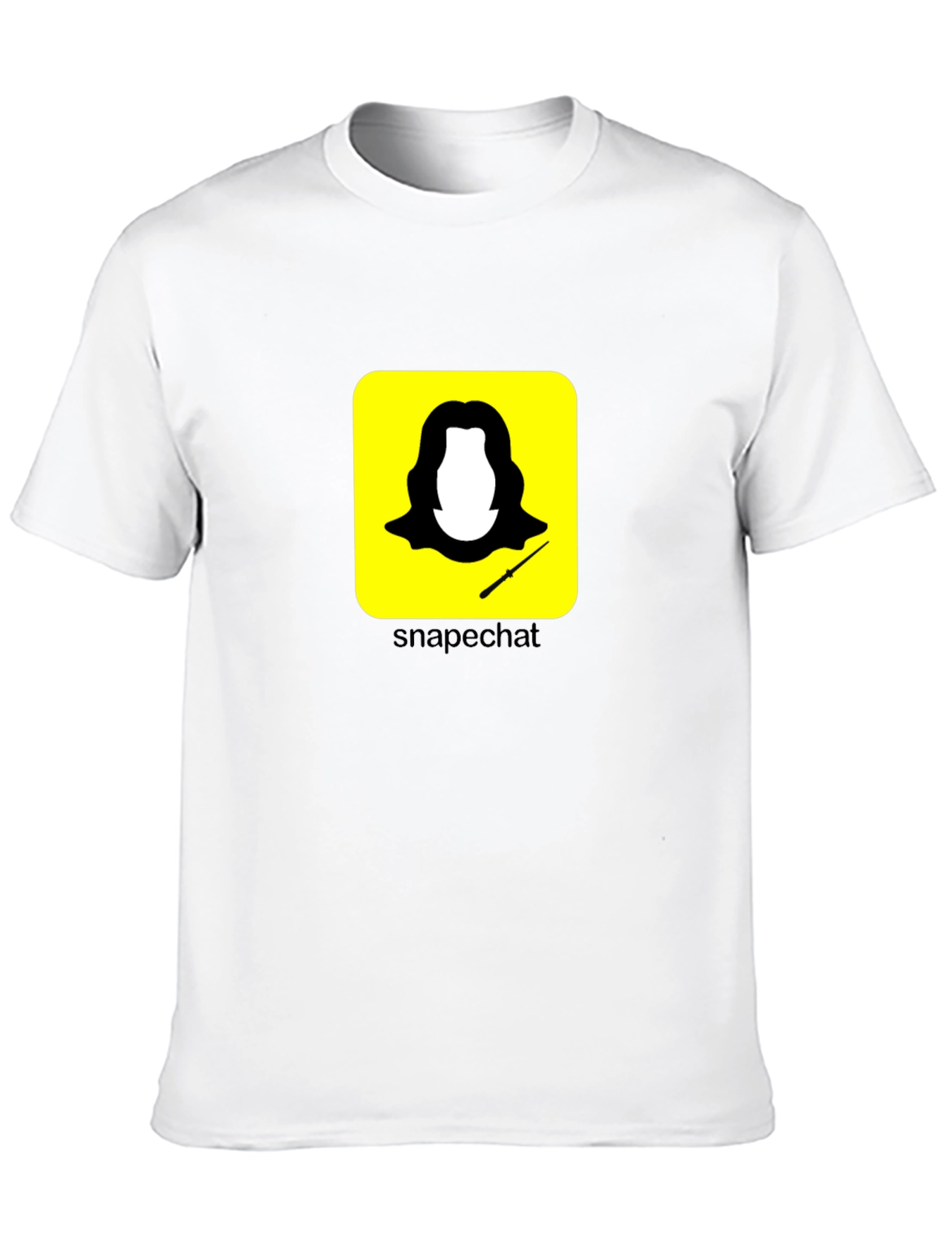 Black Funny Snape Snapchat Black T-Shirt view 10