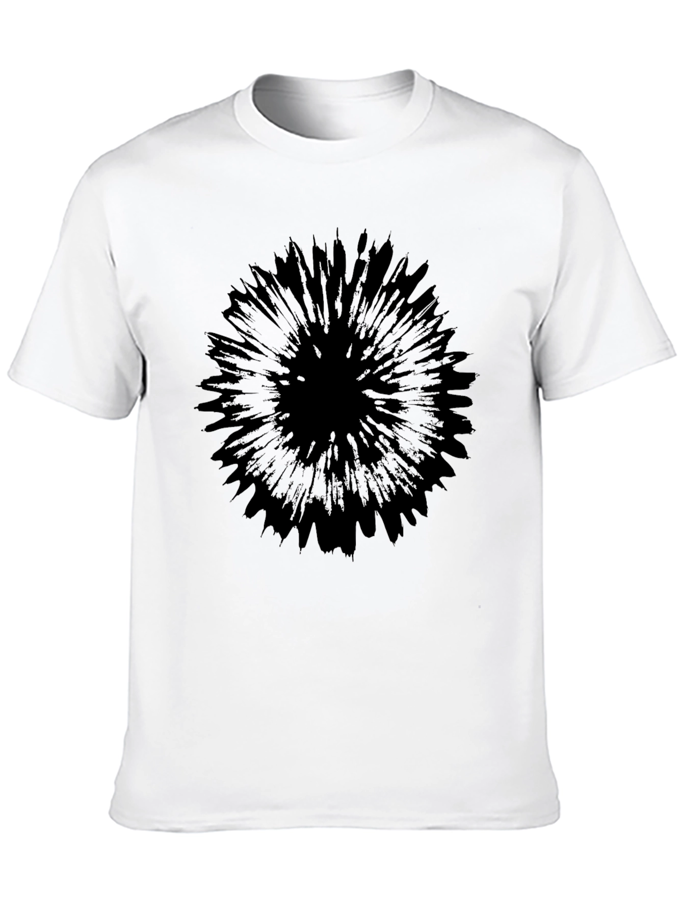 Black Black Graphic Tee - Abstract Burst Design view 10