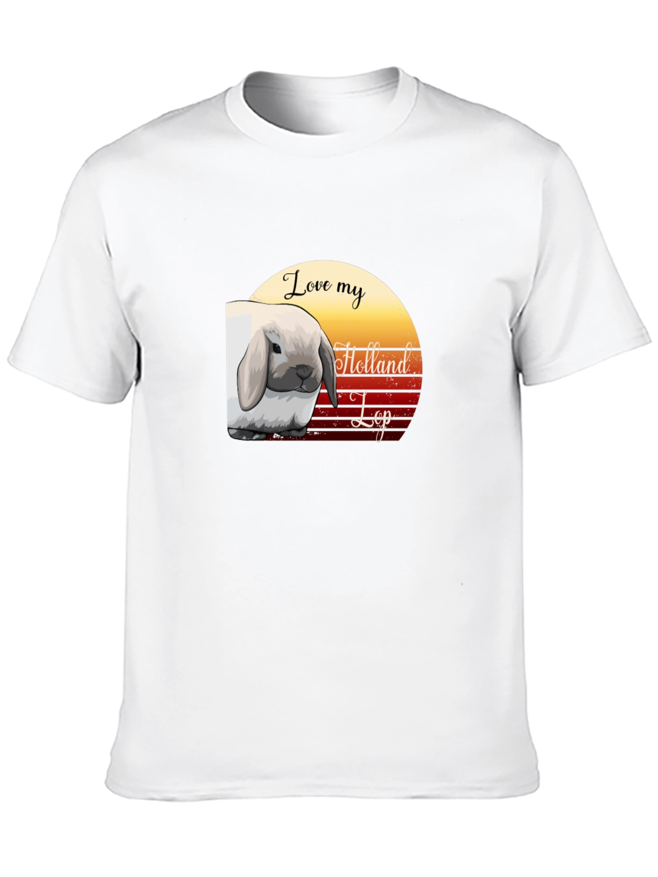 Black Love My Holland Lop T-Shirt - Cute Rabbit Tee view 10