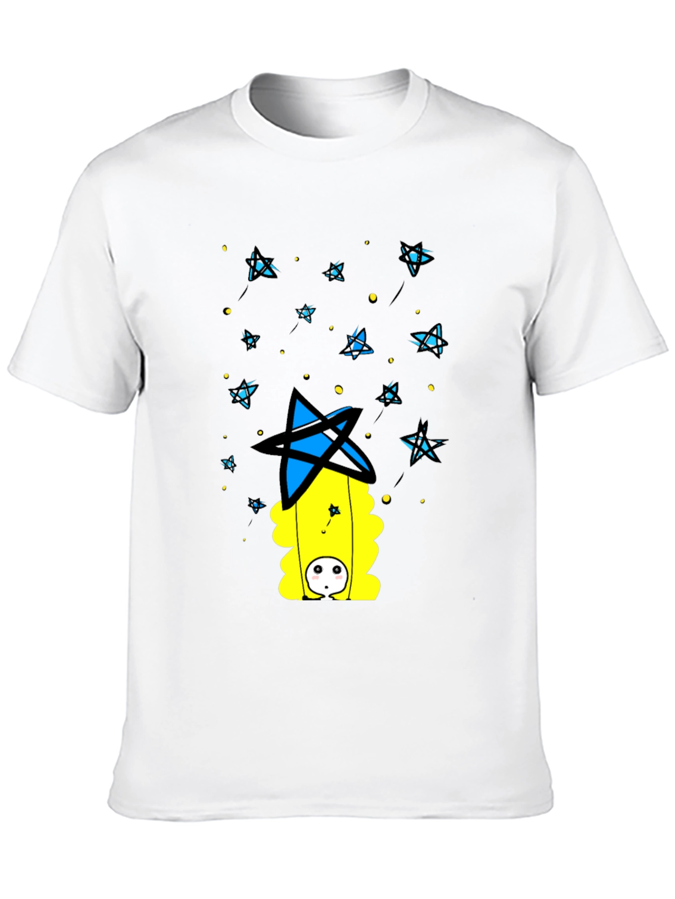 Black Unique Graphic Print Black T-Shirt view 10