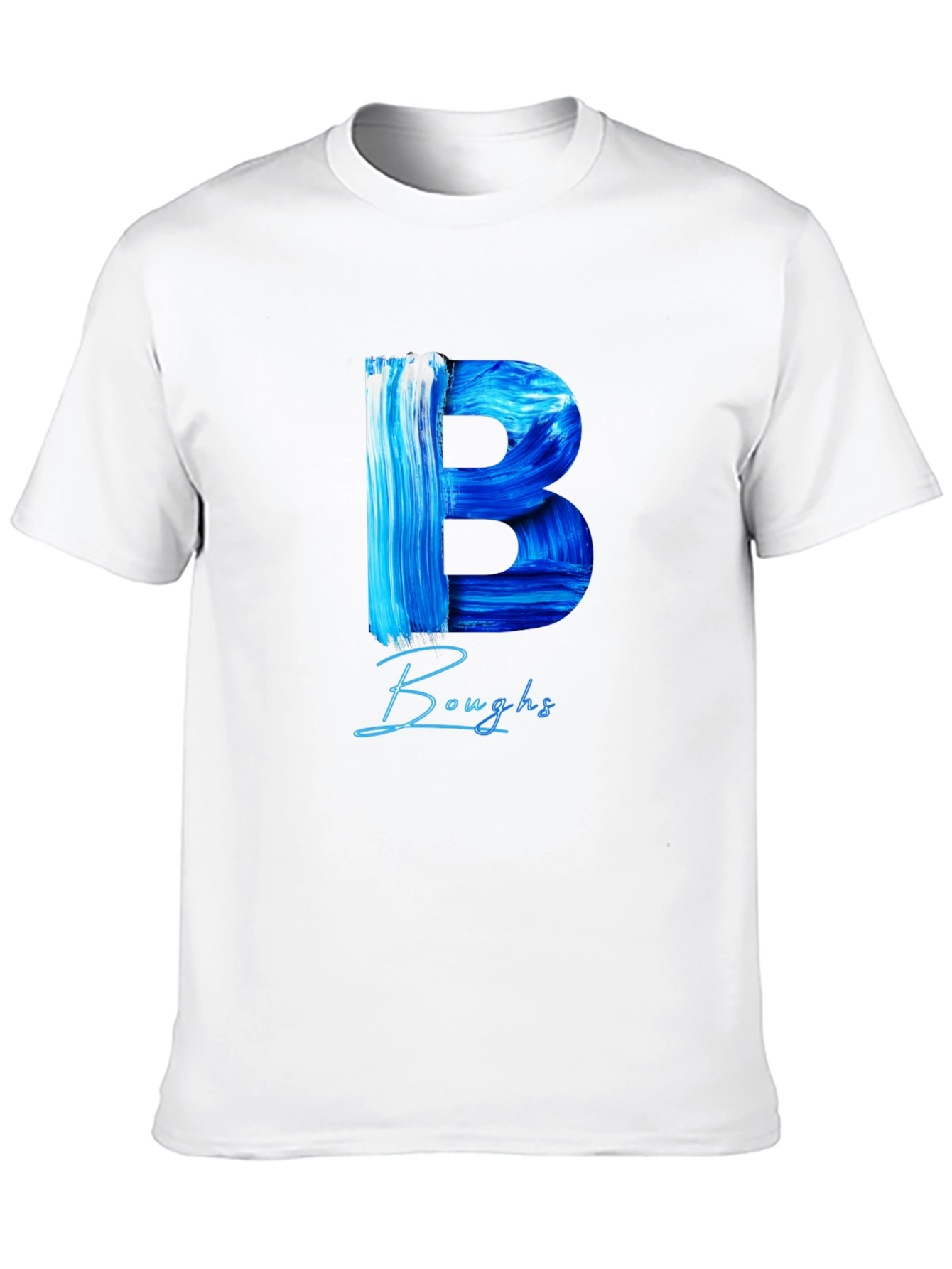 Black "Boughs" Letter B Brushstroke Graphic Tee - Black view 10