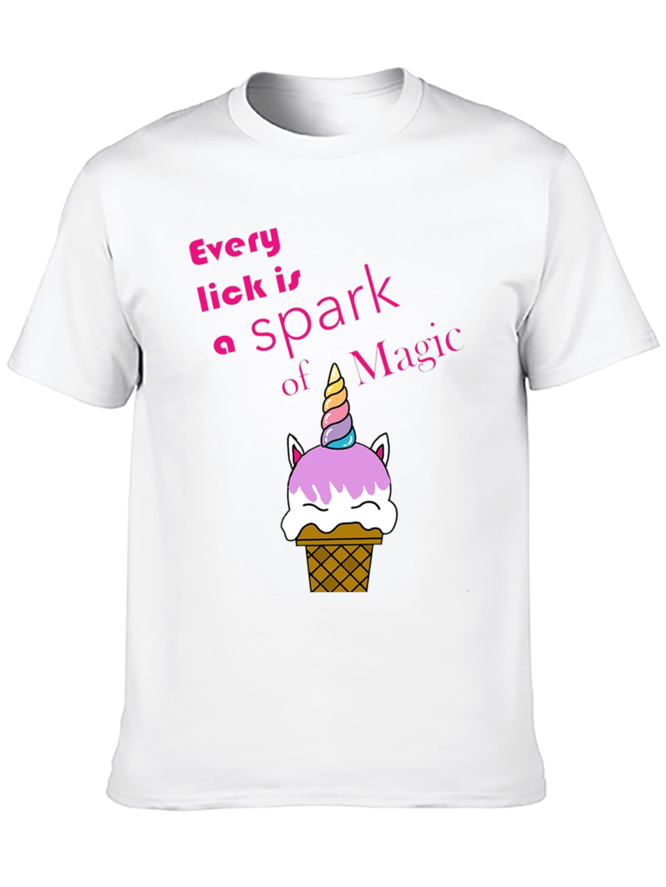Black Unicorn Ice Cream T-Shirt - Every Lick is Magic! view 10