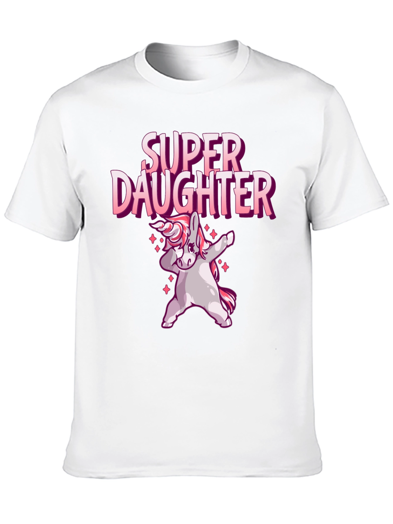 Black Super Daughter Unicorn Dab T-Shirt view 10