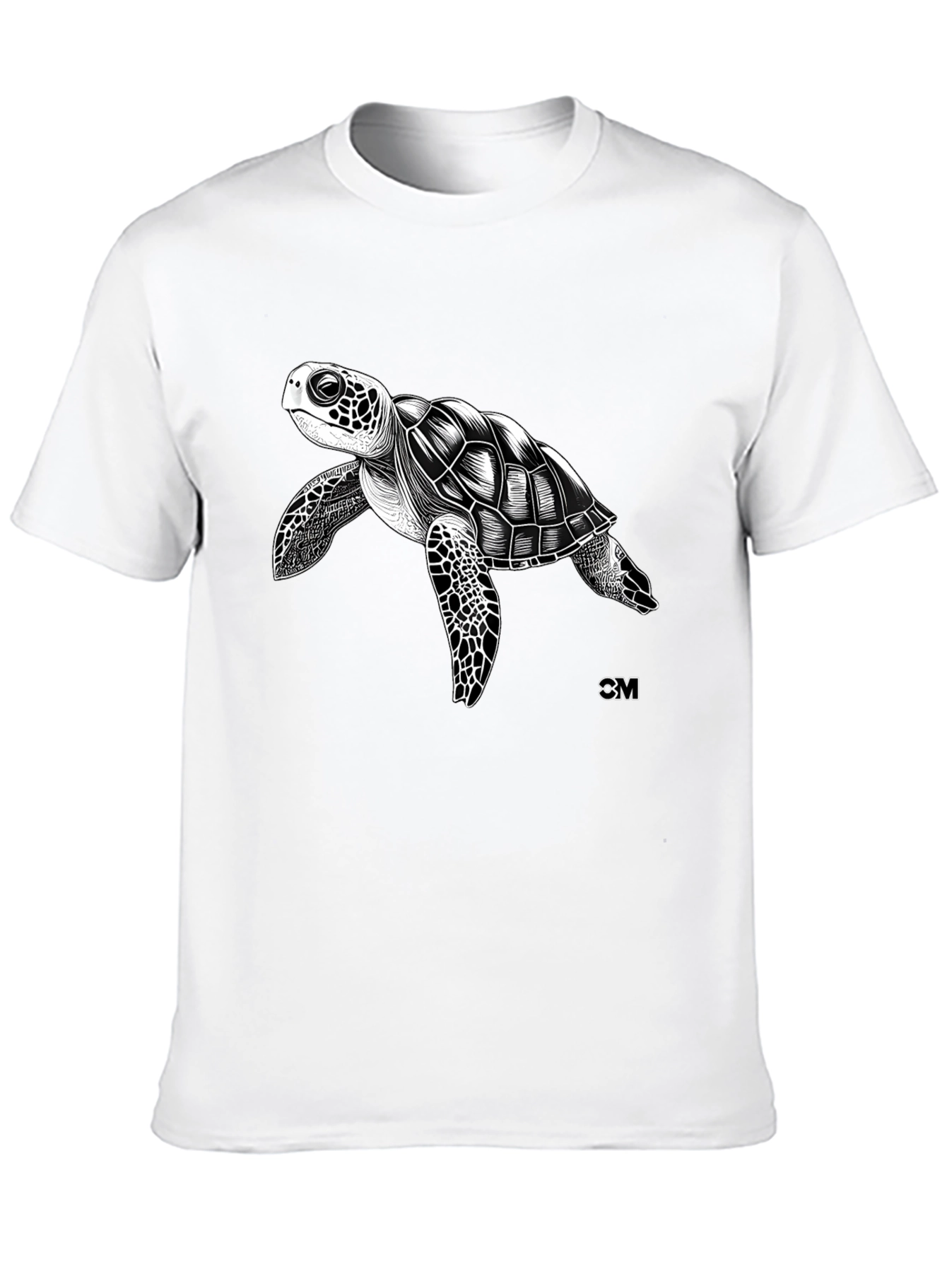 Black Sea Turtle Graphic Tee - Black Cotton Blend view 10