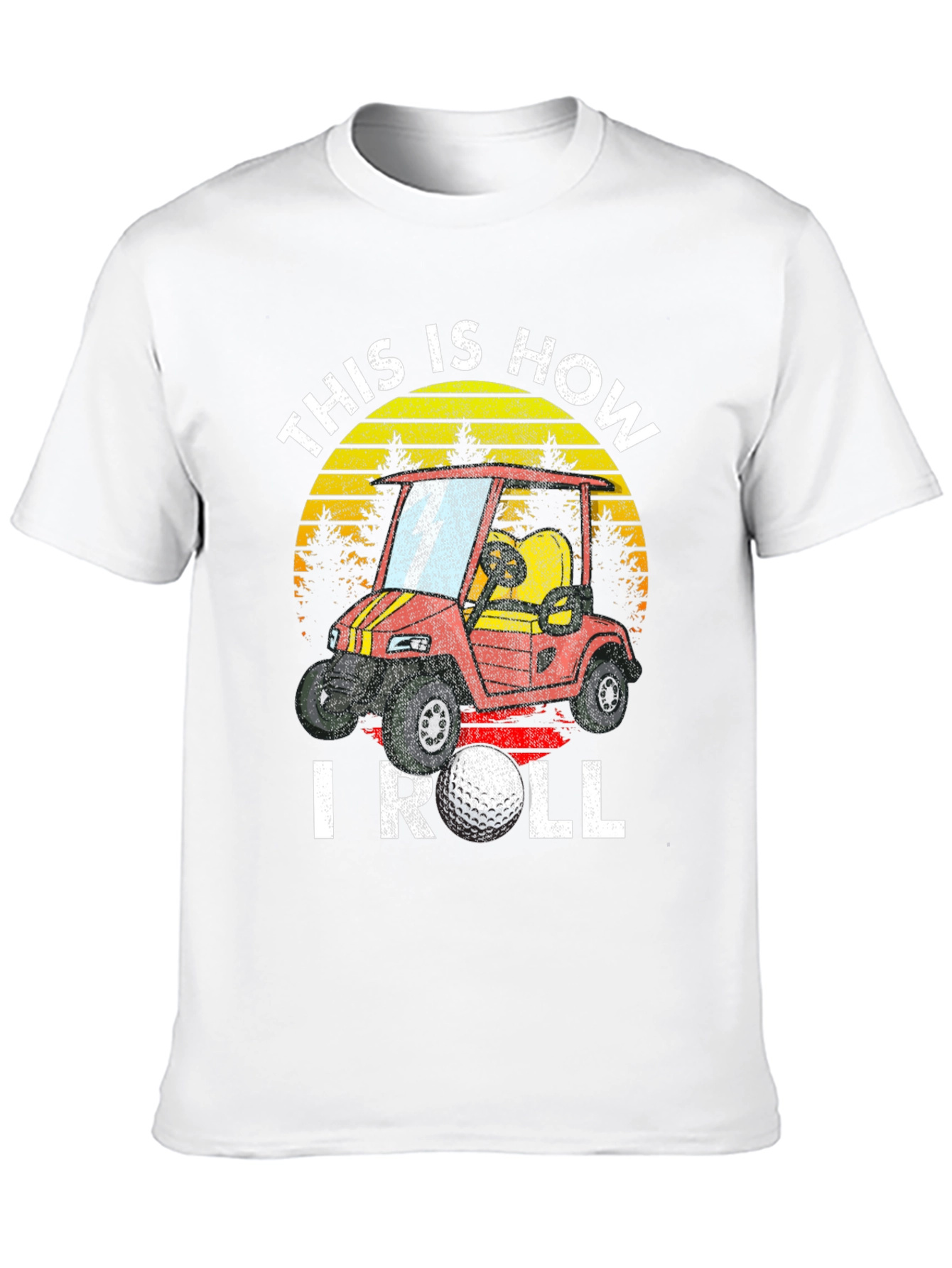 Black This Is How I Roll Golf T-Shirt view 10