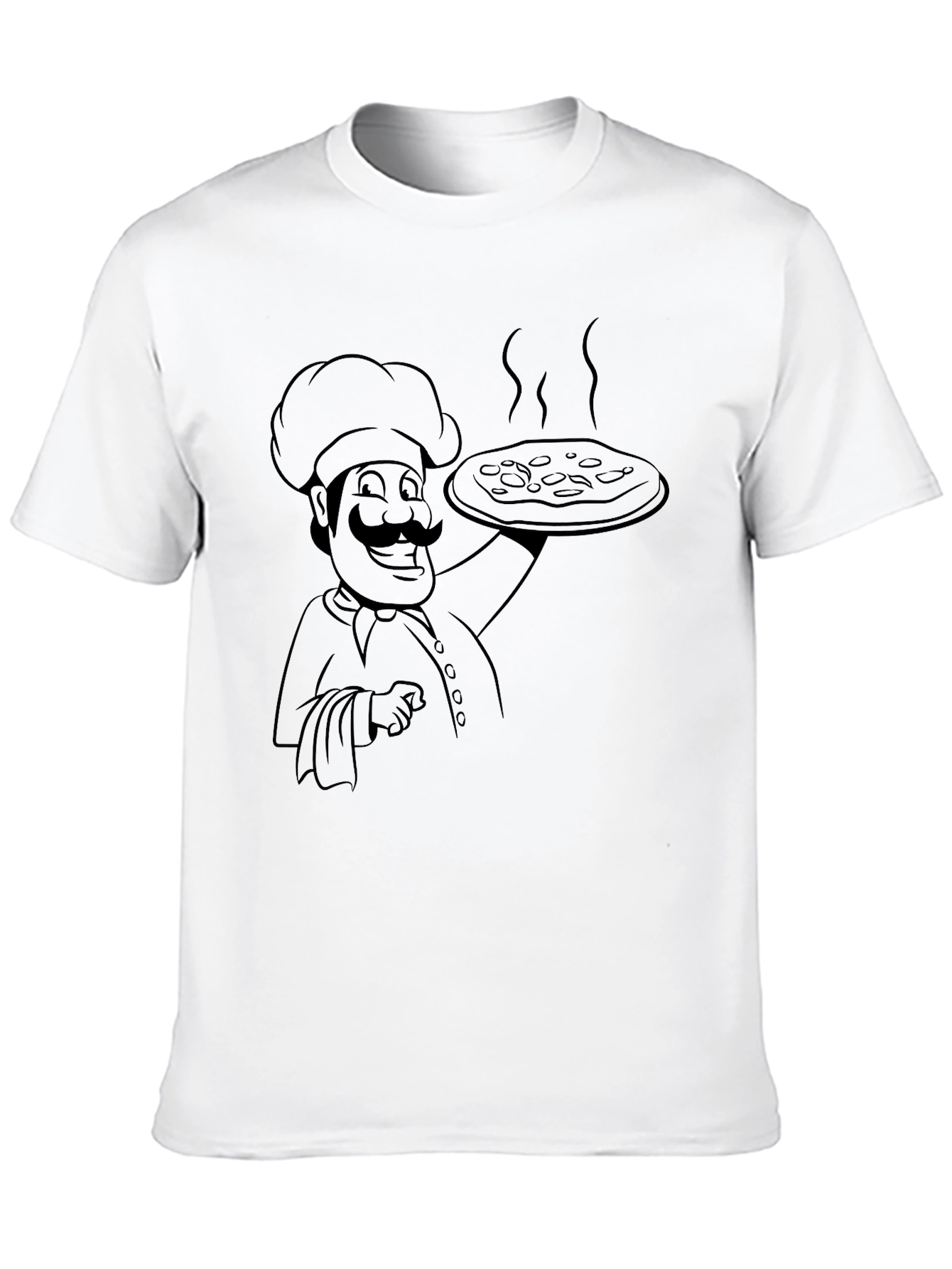 Black Chef Pizza T-Shirt - Delicious Style view 10