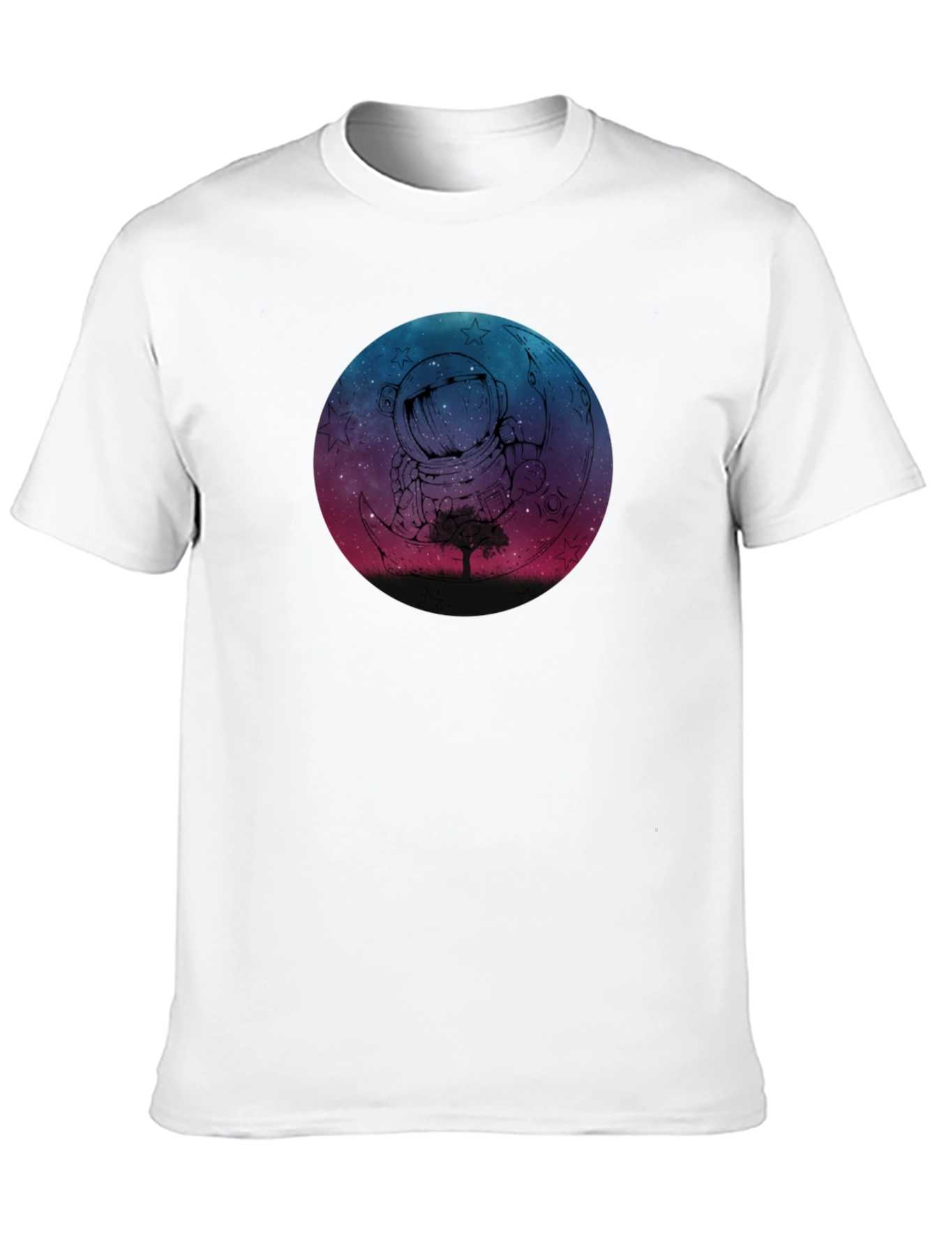 Black Astronaut Moon Graphic Tee - Premium Black T-Shirt view 10