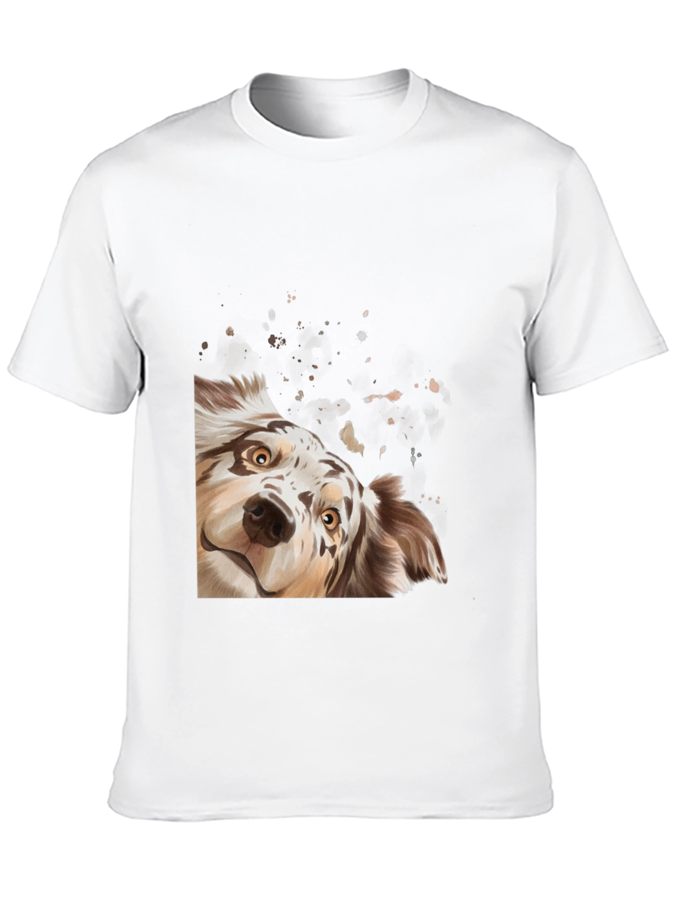Black Cute Dog Graphic Black T-Shirt view 10