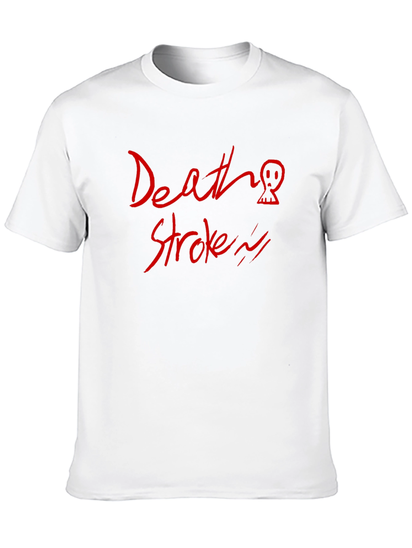 Black Death Stroke Graphic Print Black T-Shirt view 10