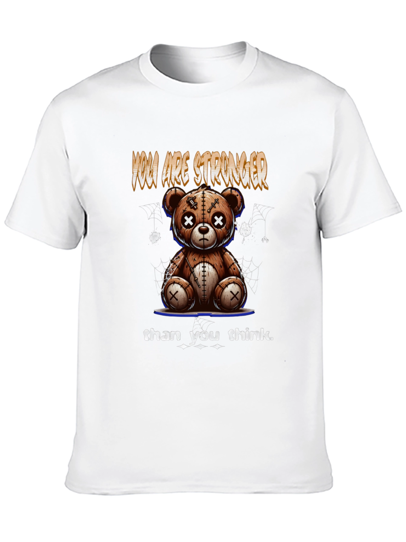 Black Motivational Teddy Bear Graphic Tee view 10