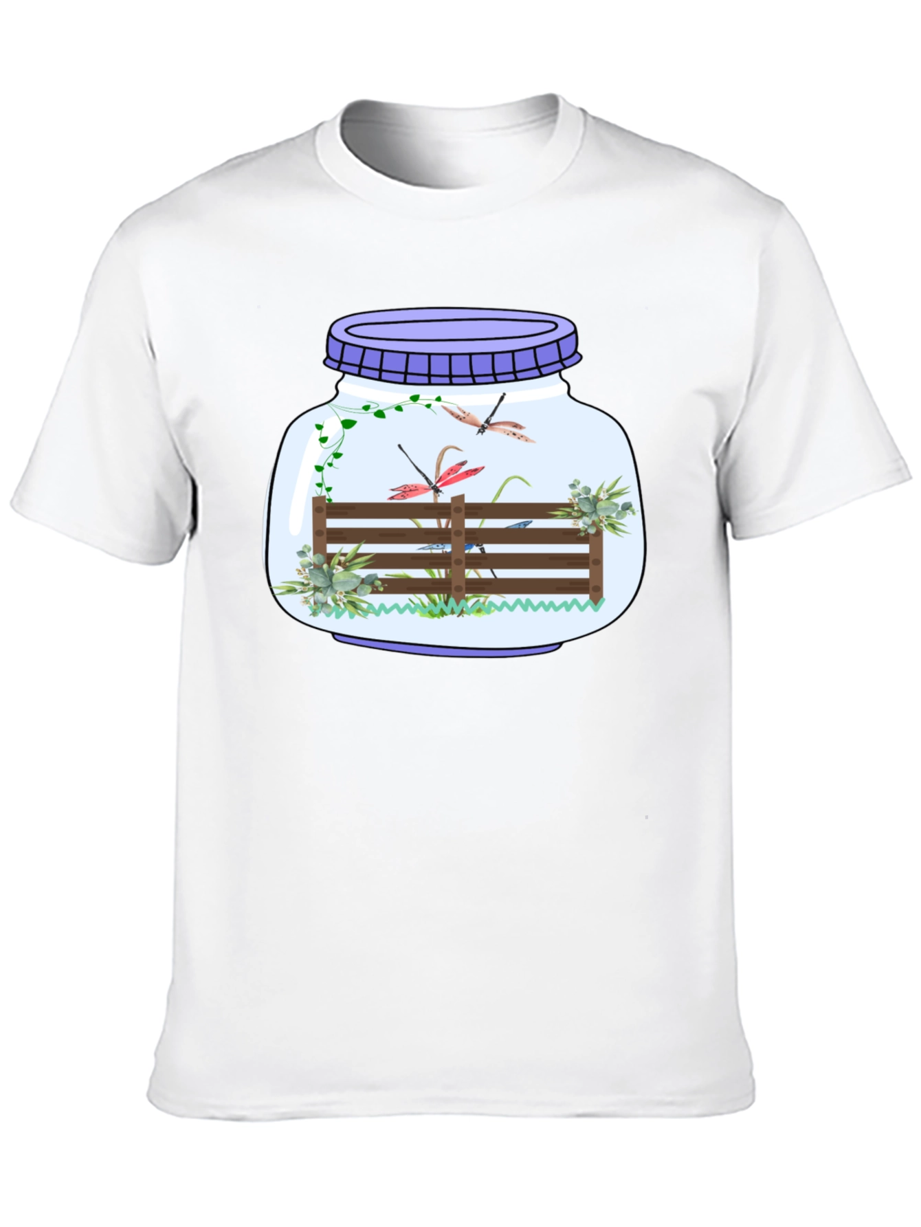 Black Dragonfly Terrarium Graphic Tee view 10