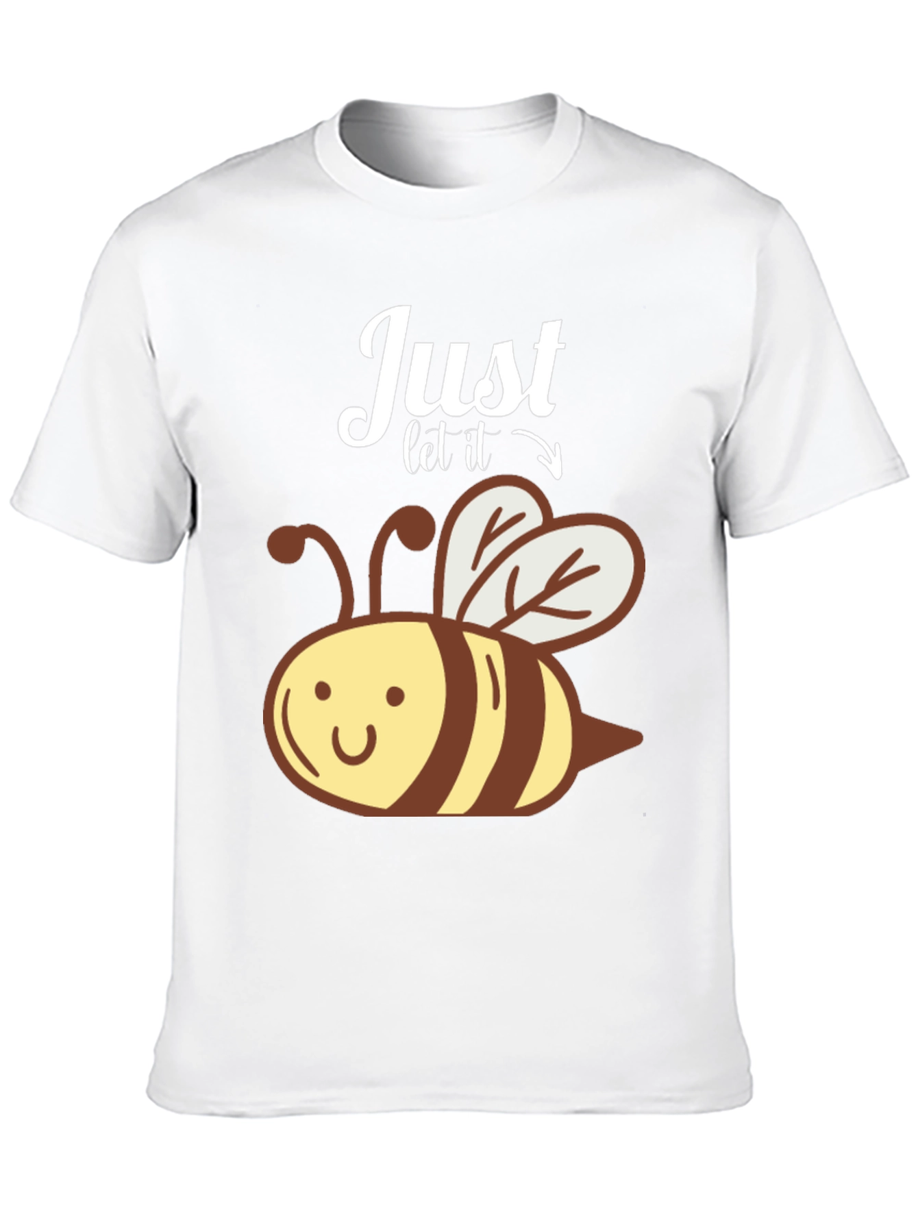 Black Just Let It Bee Funny Graphic T-Shirt view 10