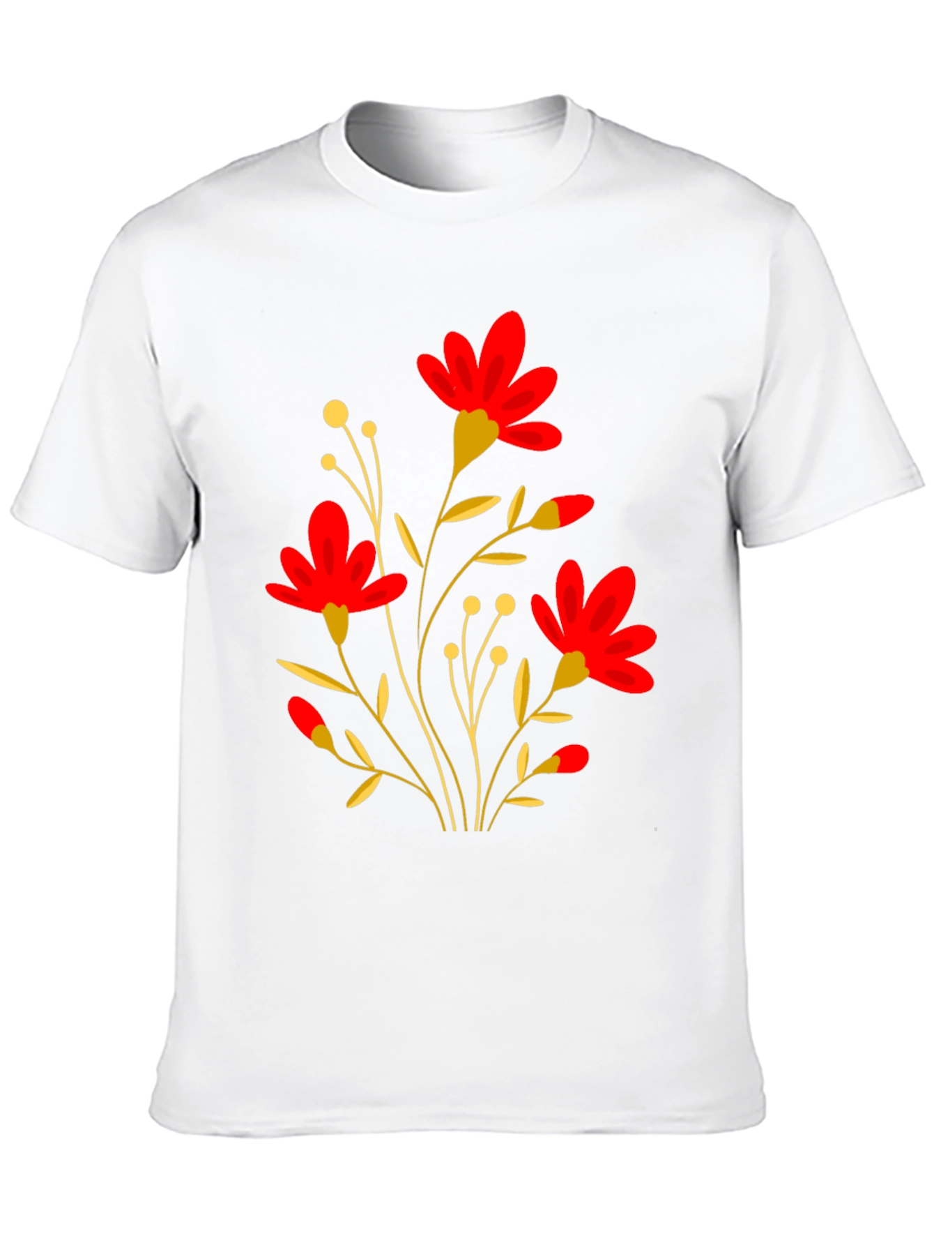 Black Floral Graphic Black T-Shirt view 10