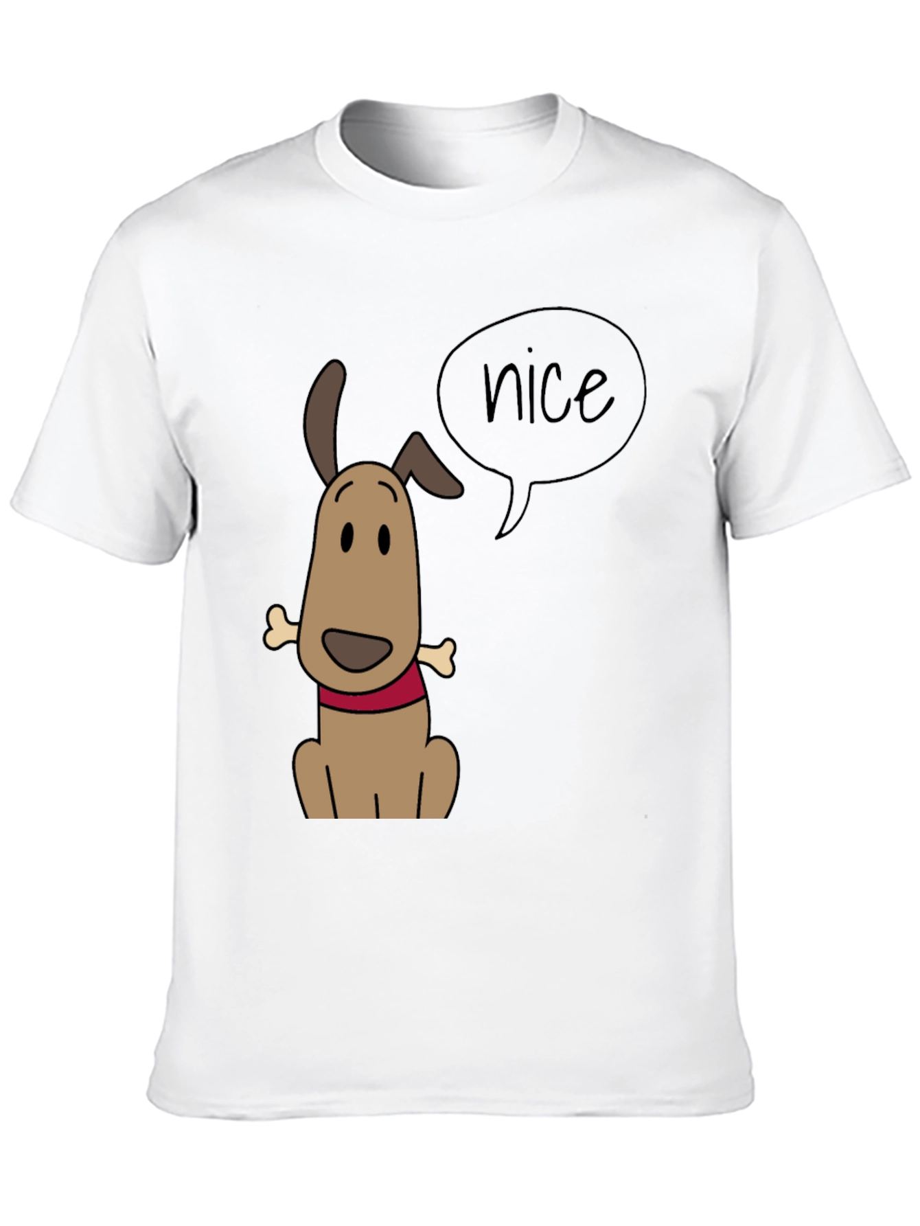 Black Nice Dog Graphic Tee - Black Casual T-Shirt view 10