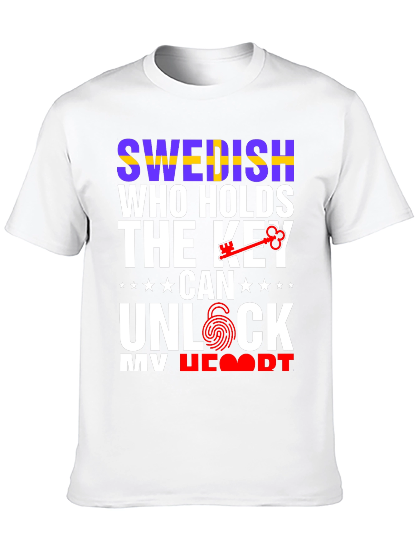 Black Swedish Key to My Heart T-Shirt view 10