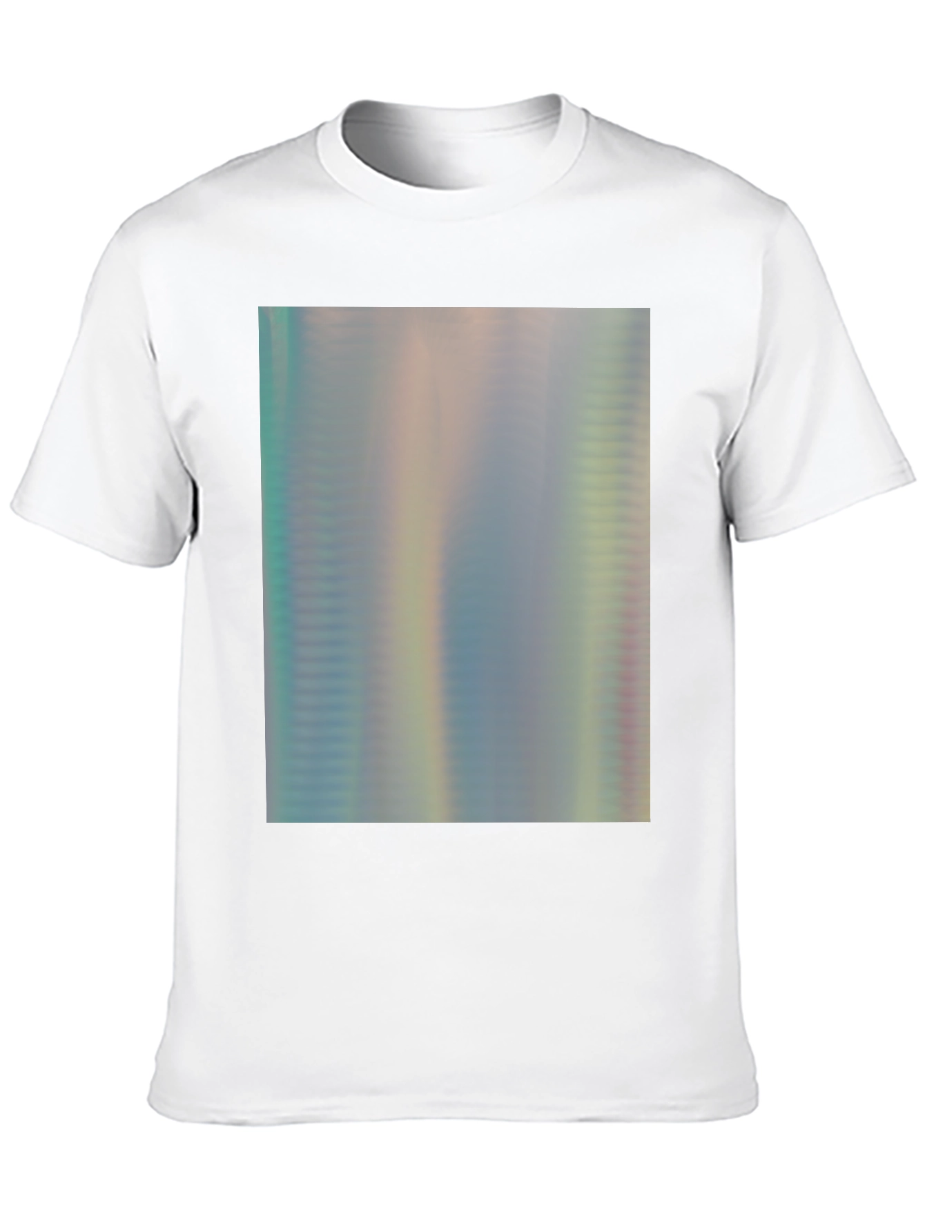 Black Iridescent Shimmer Tee - Abstract Pattern Soft Cotton T-Shirt view 10