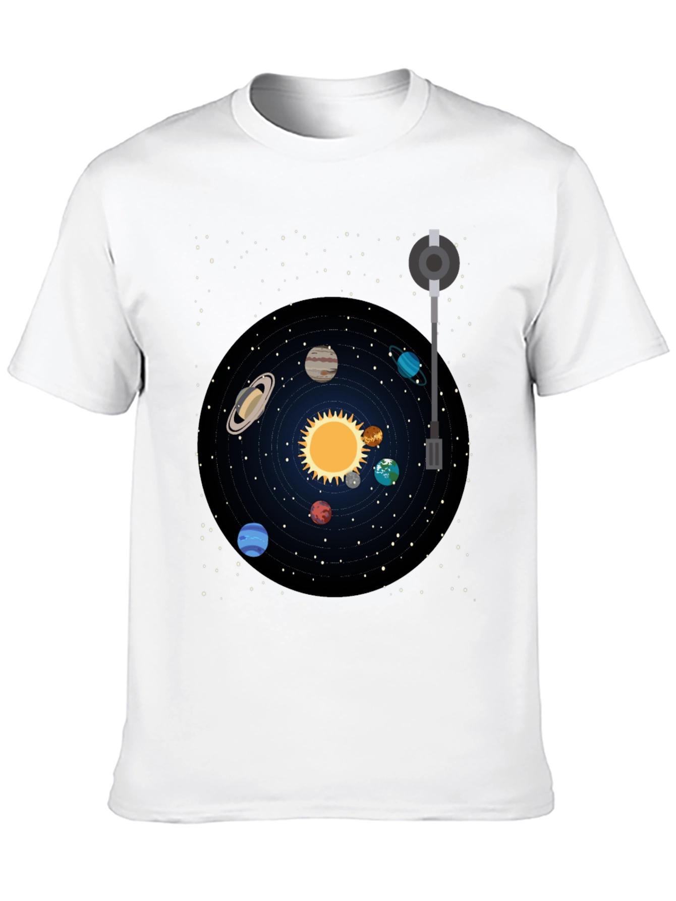 Black Planetary System Graphic Tee view 10