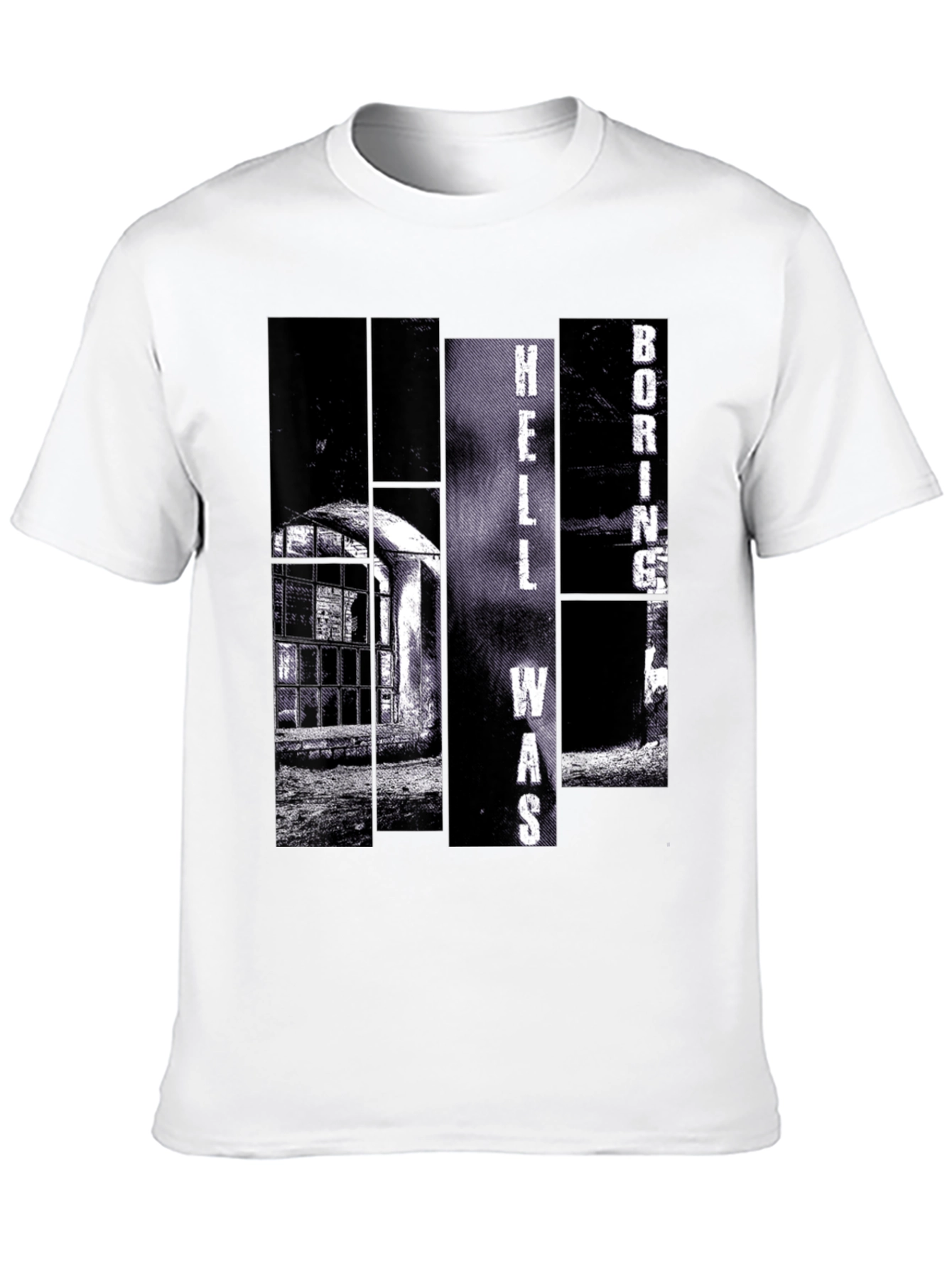 Black Hell Was Boring T-Shirt - Black view 10