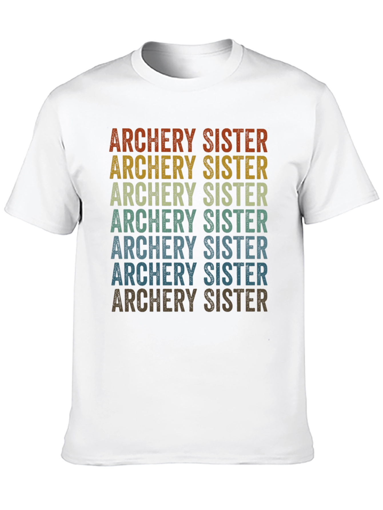 Black Archery Sister Retro T-Shirt view 10