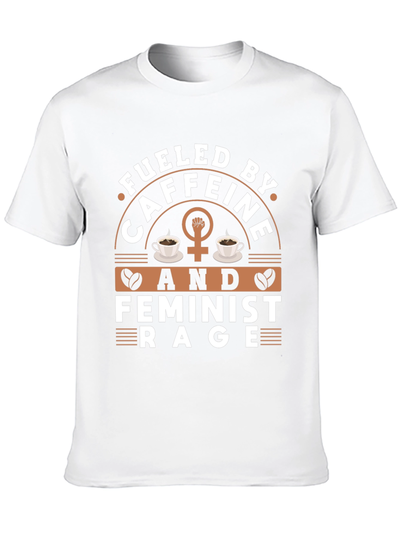 Black Fueled By Caffeine & Feminist Rage Graphic Tee view 10