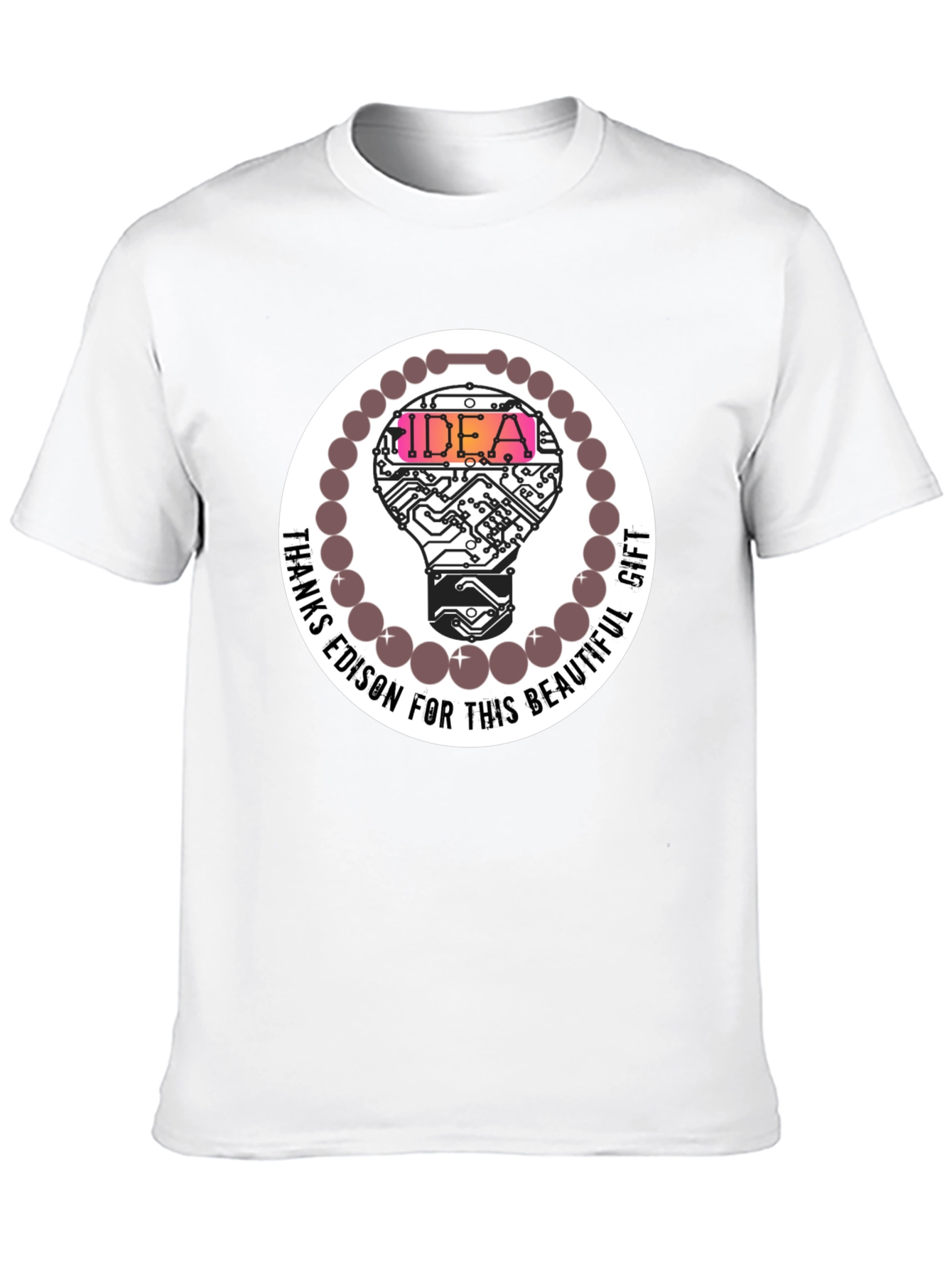 Black Idea Bulb Graphic Tee - Thanks Edison! view 10