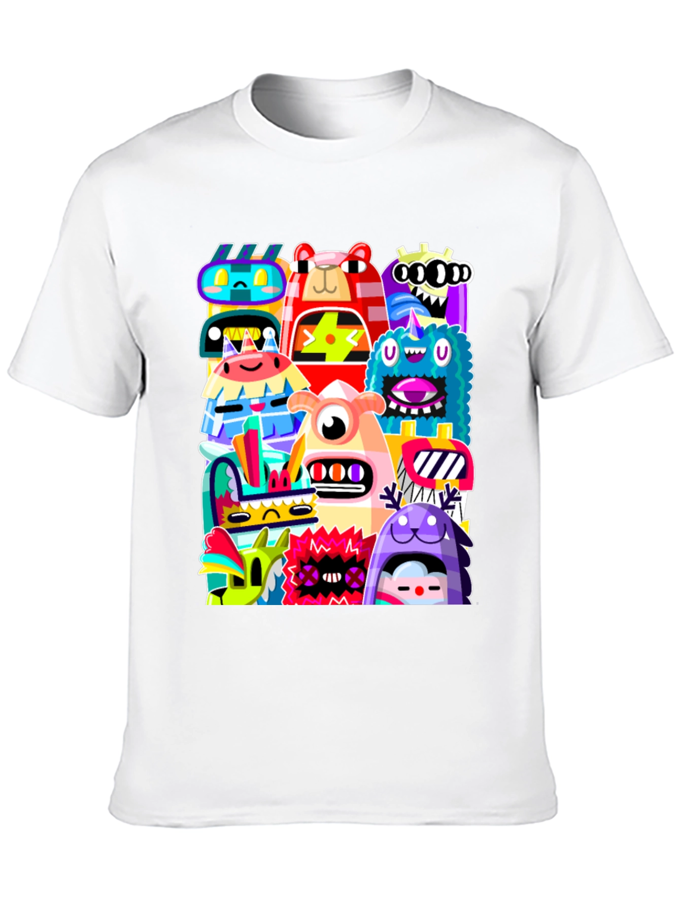 Black Monster Mash Graphic Tee - Funky Black T-Shirt view 10
