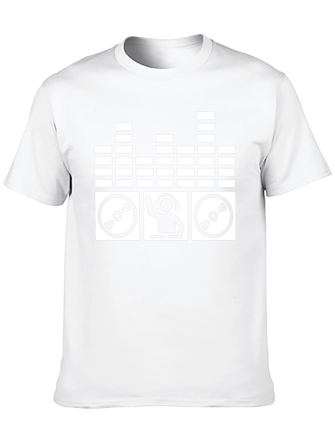 Black DJ Mixer Graphic T-Shirt - Black Cotton Blend view 10