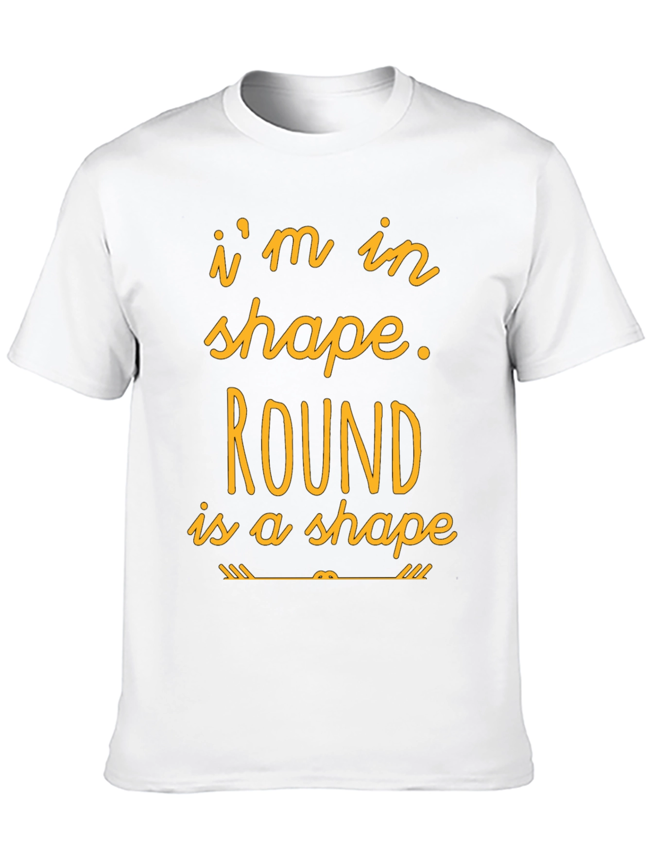 Black Funny 'Round is a Shape' Graphic T-Shirt view 10