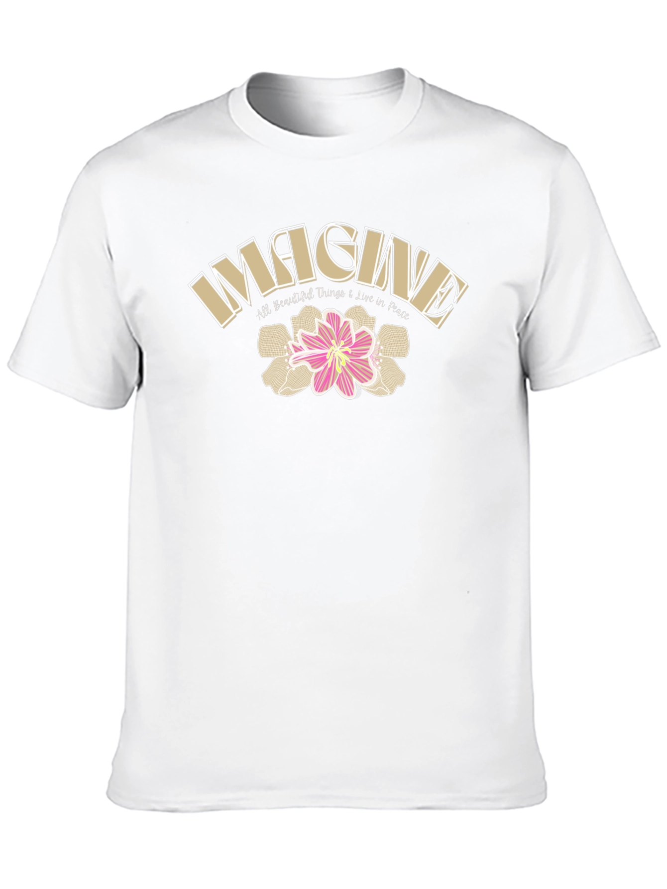 Black Imagine Graphic Tee - All Beautiful Things Live in Peace view 10