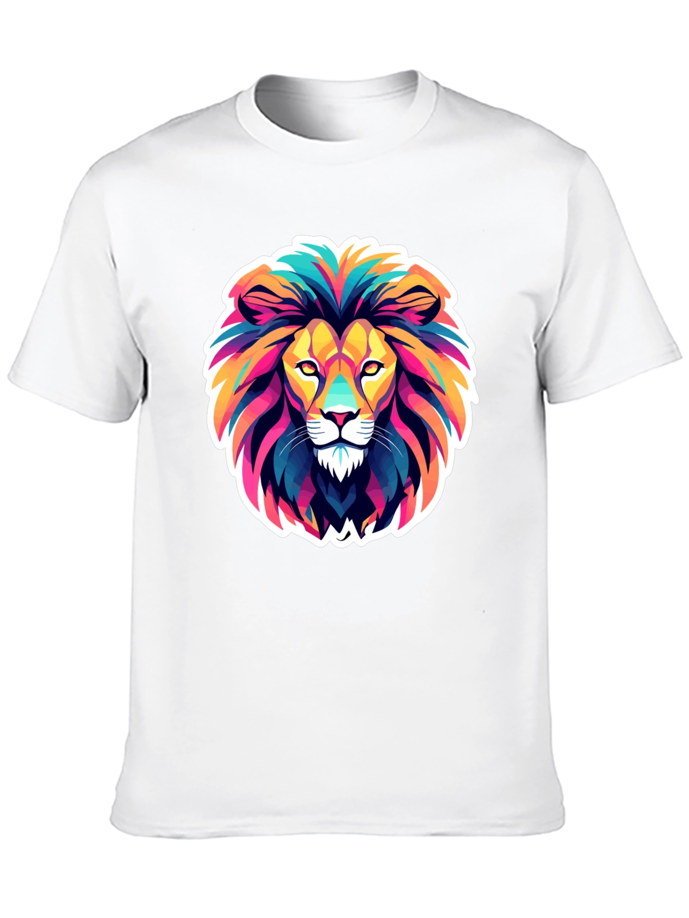 Black Vibrant Lion Graphic Tee - Bold & Stylish view 10