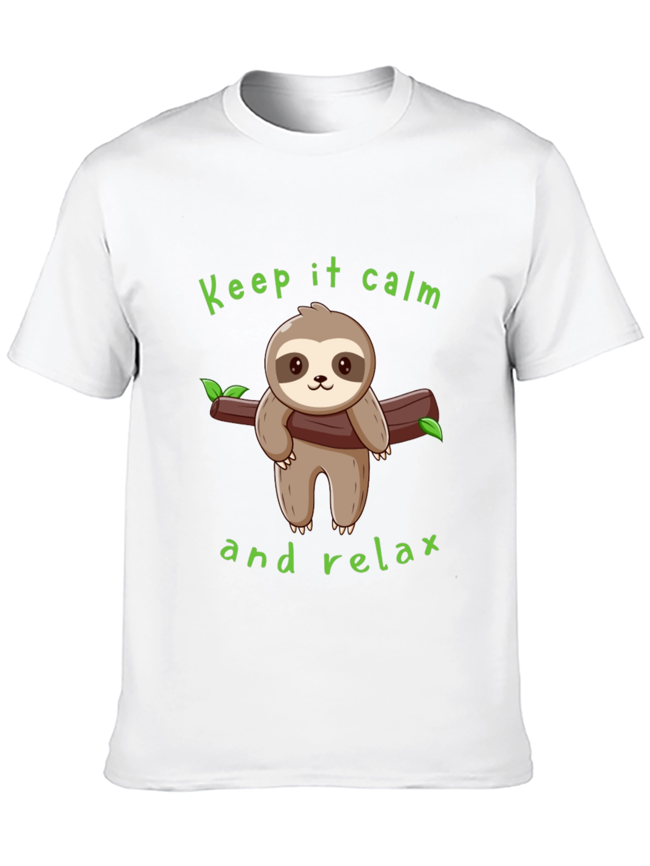 Black Keep Calm Sloth Graphic Tee view 10