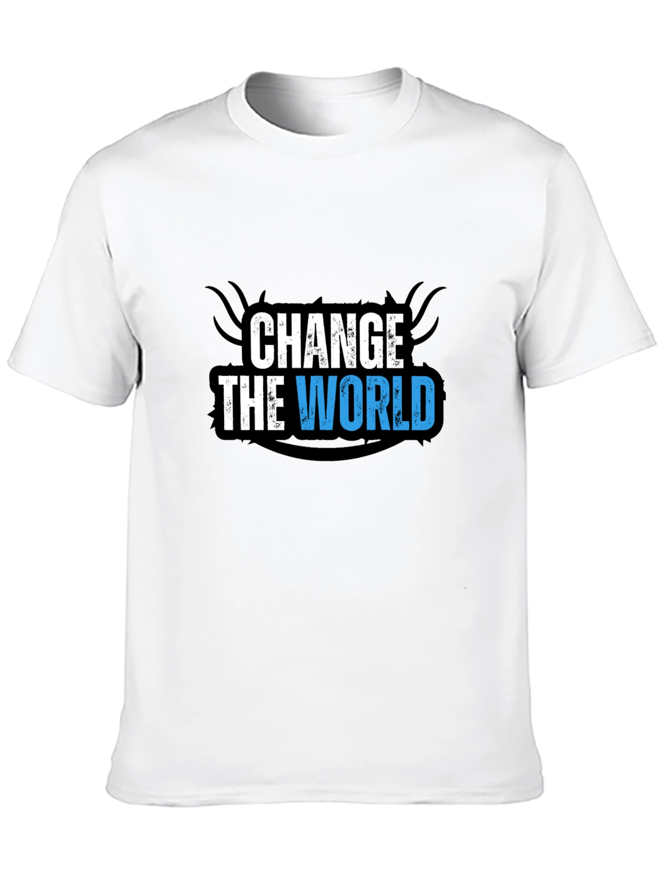 Black Change the World Graphic Black T-Shirt view 10