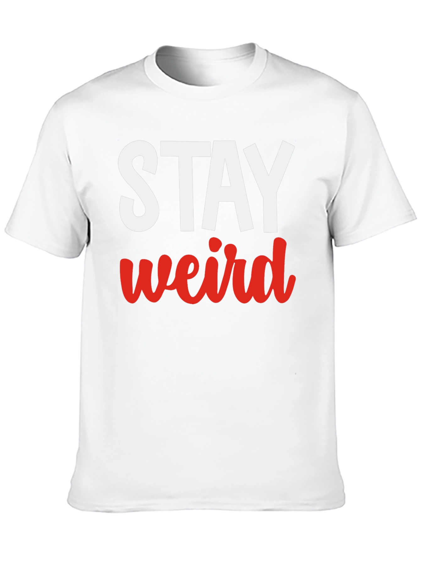 Black Stay Weird Graphic Tee - Black Casual T-Shirt view 10