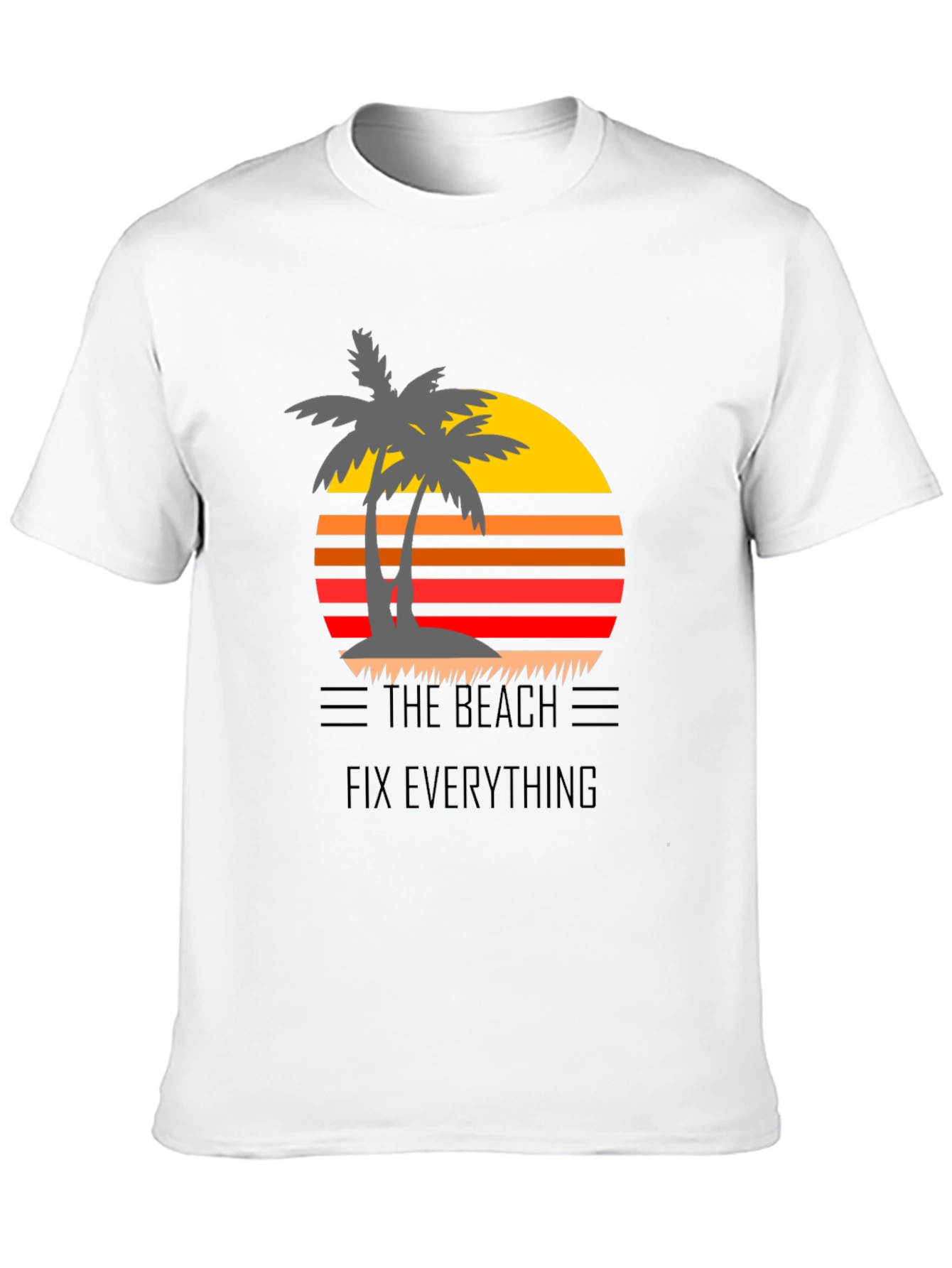 Black The Beach Fixes Everything Graphic Tee view 10