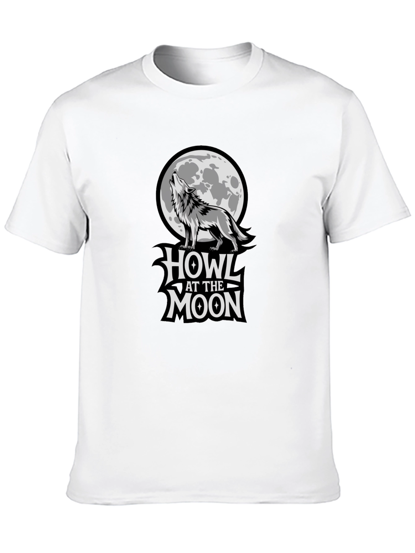 Black Howl at the Moon Graphic Tee - Black Cotton T-Shirt view 10
