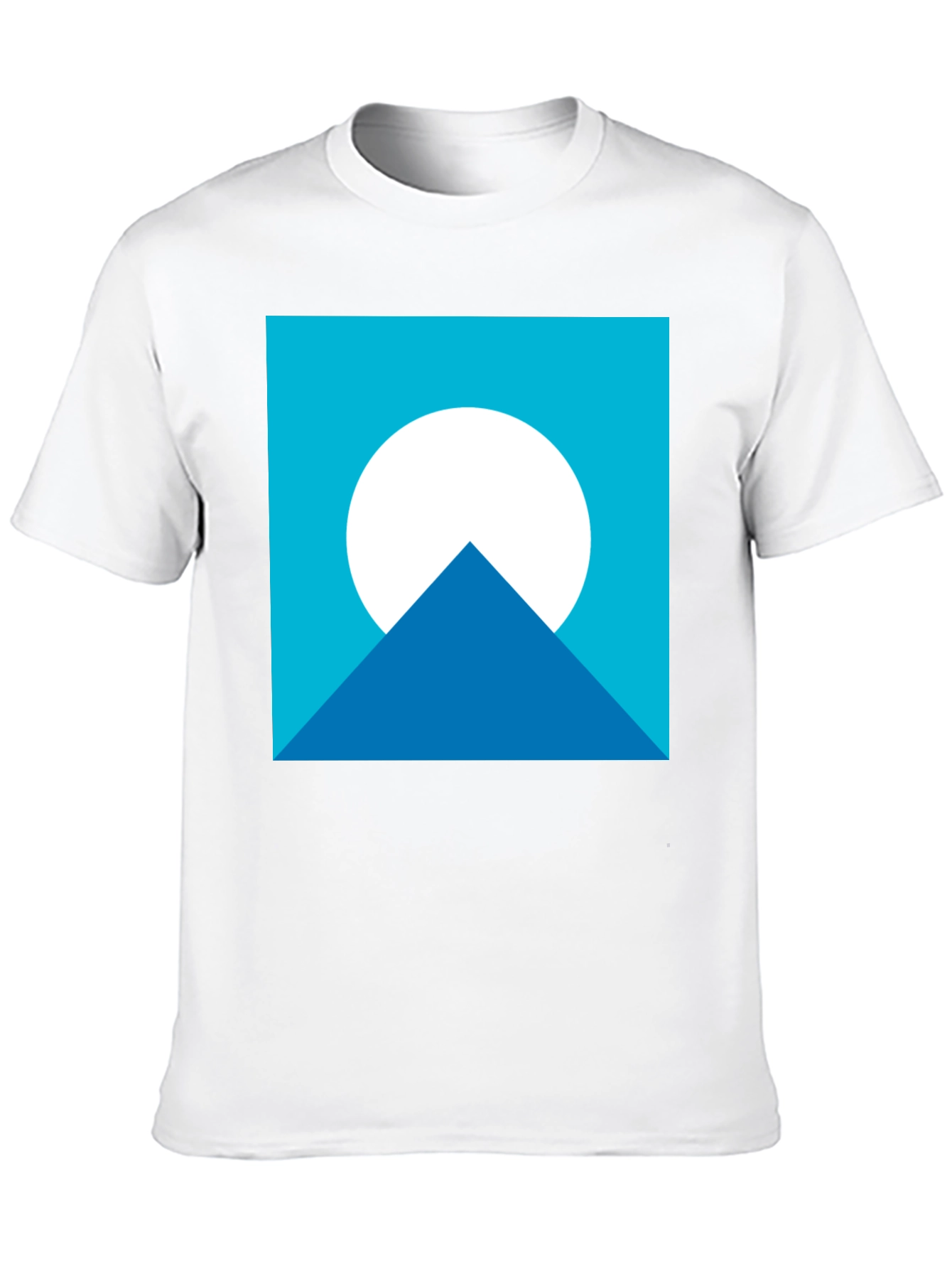 Black Geometric Mountain Moon Graphic Tee - Black view 10