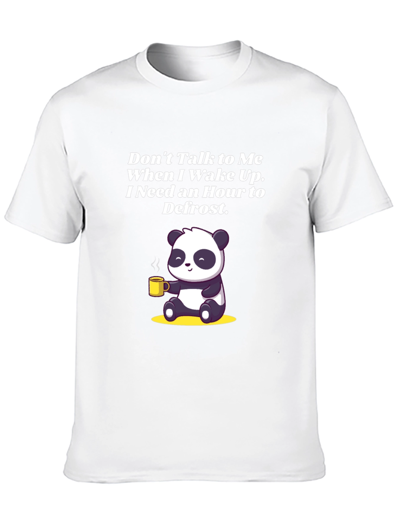 Black Funny Panda Coffee T-Shirt: Don't Talk to Me view 10