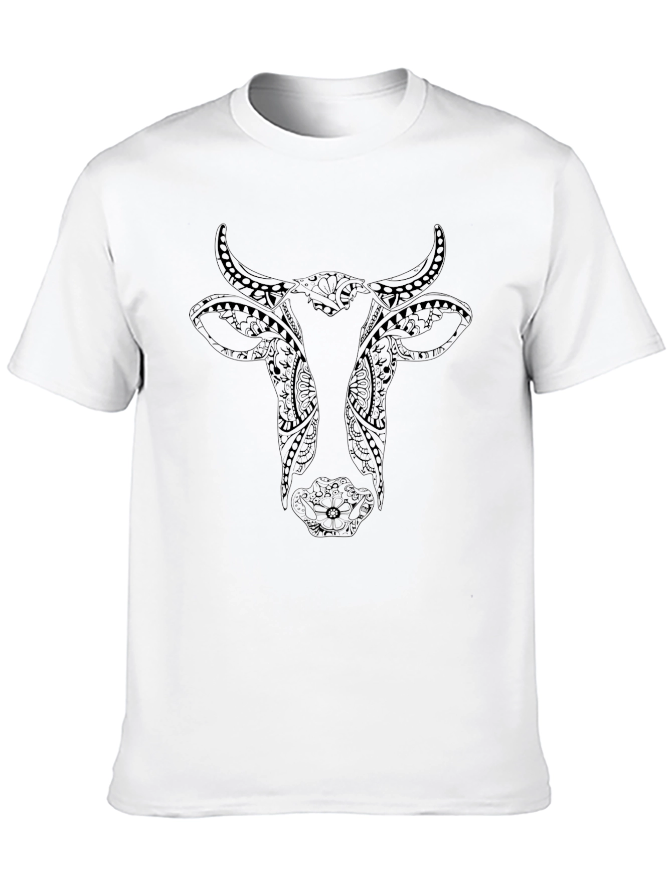 Black Cow Graphic Print T-Shirt - Black view 10