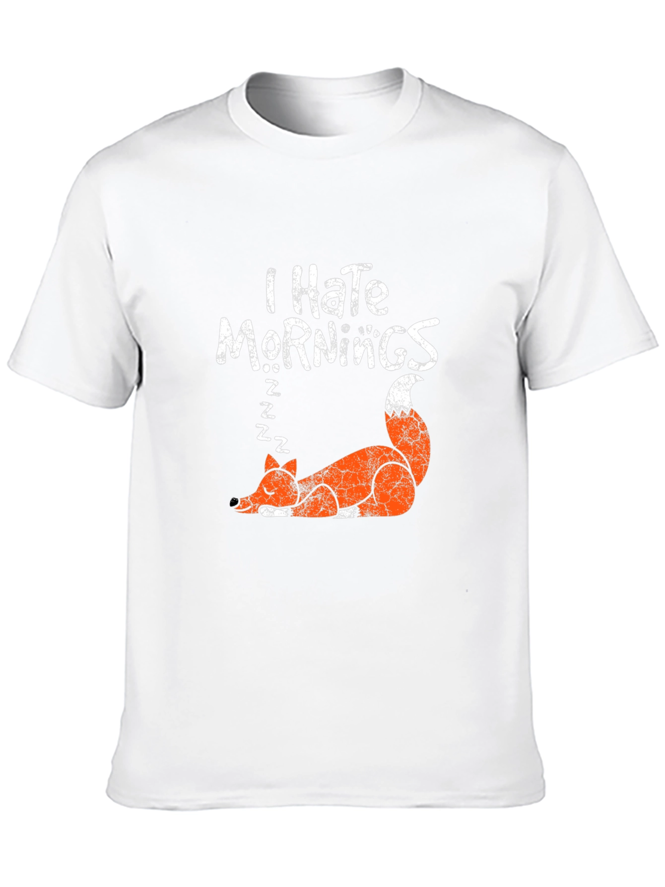 Black I Hate Mornings Fox Graphic T-Shirt view 10